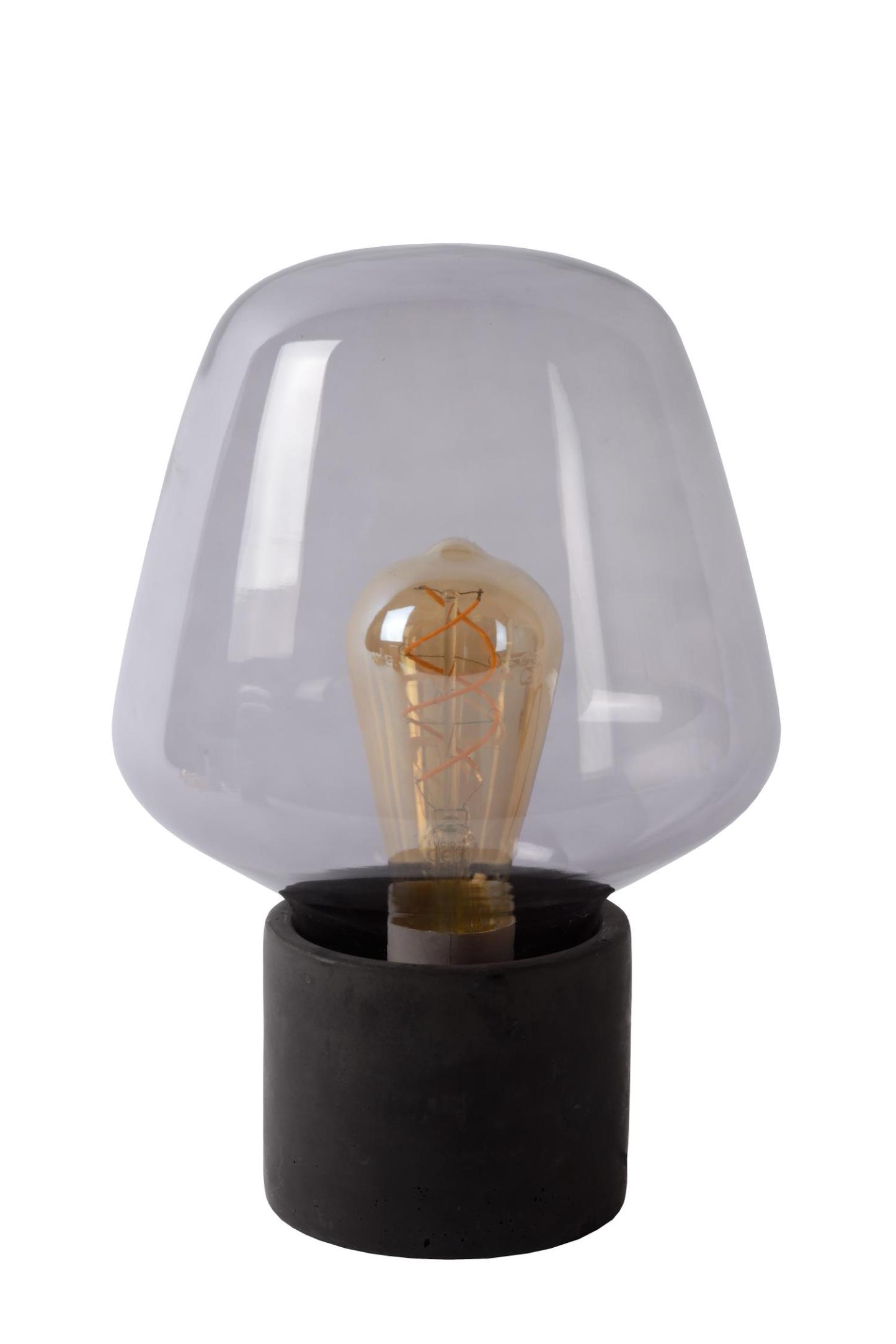 Becky Table Lamp - Matt Black/Smoked Grey