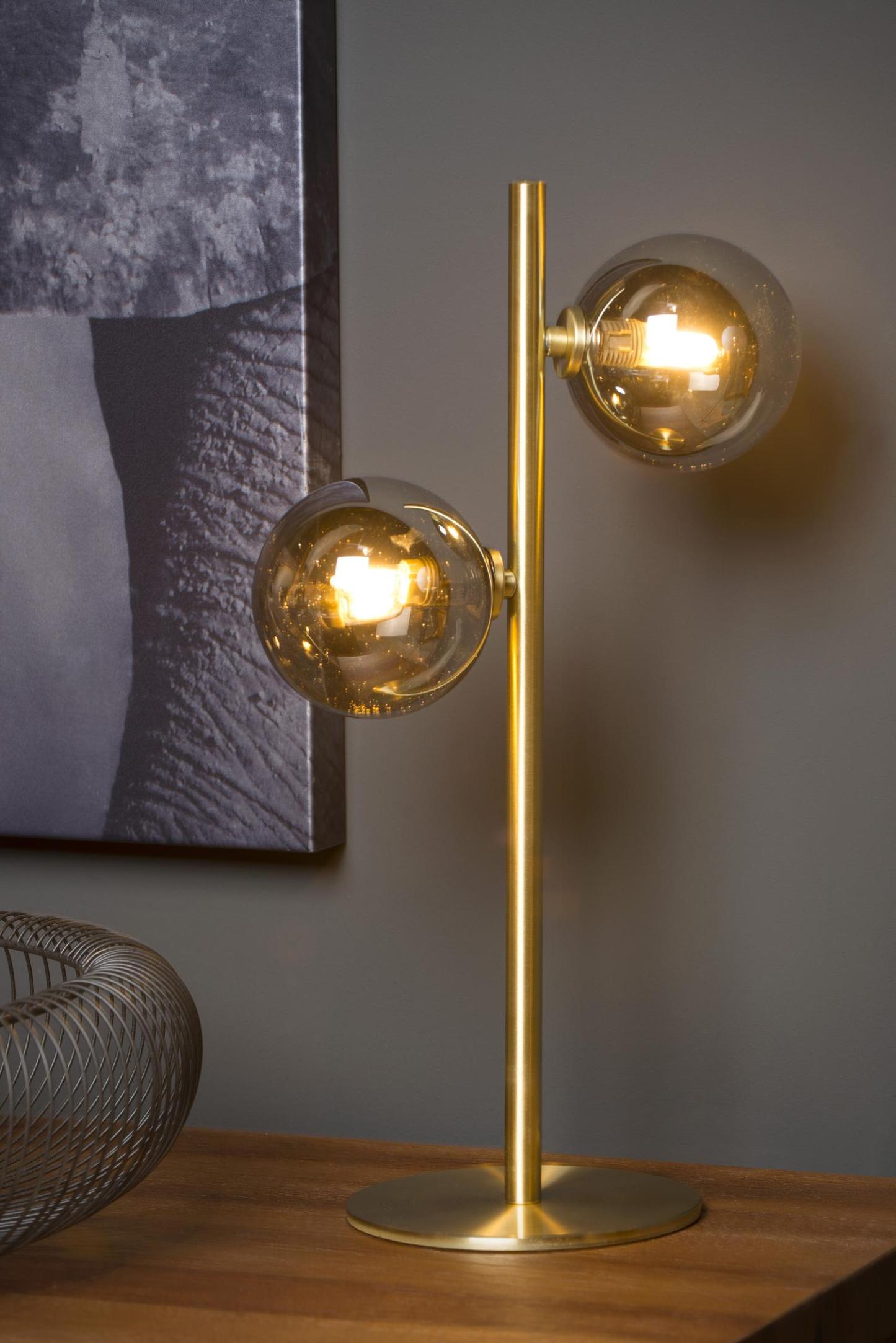Tycho Table Lamp - Brushed Gold/Smoked Grey
