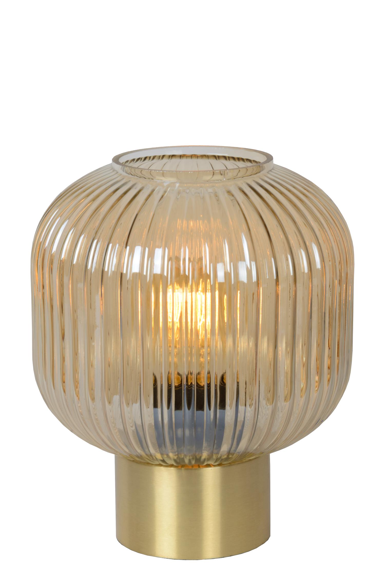 Maloto Table Lamp - Brushed Gold/Smoked Green