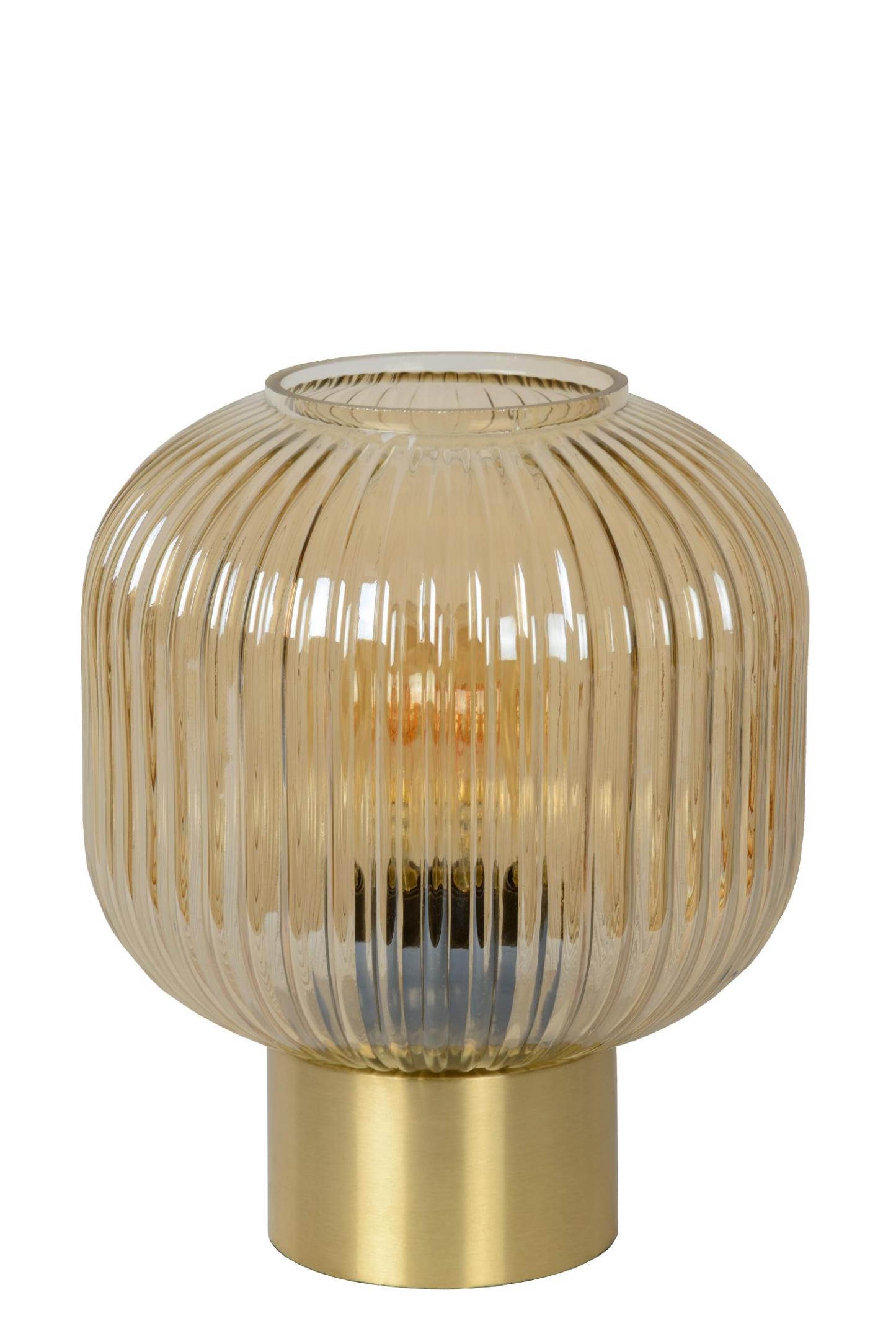 Maloto Table Lamp - Brushed Gold/Smoked Green