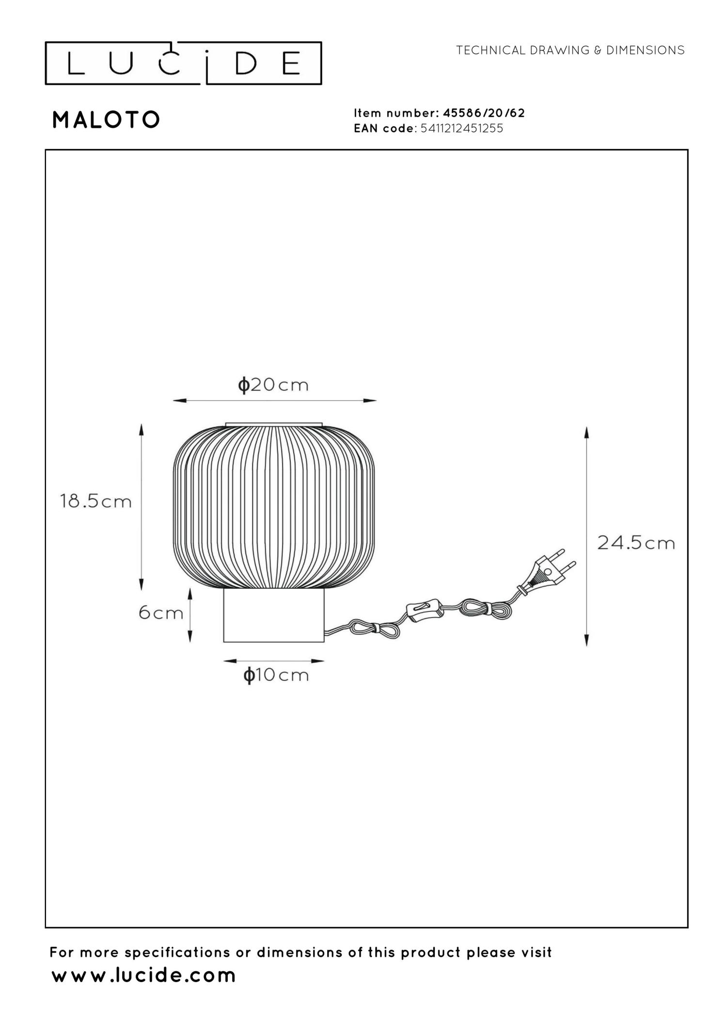 Maloto Table Lamp - Brushed Gold/Smoked Green