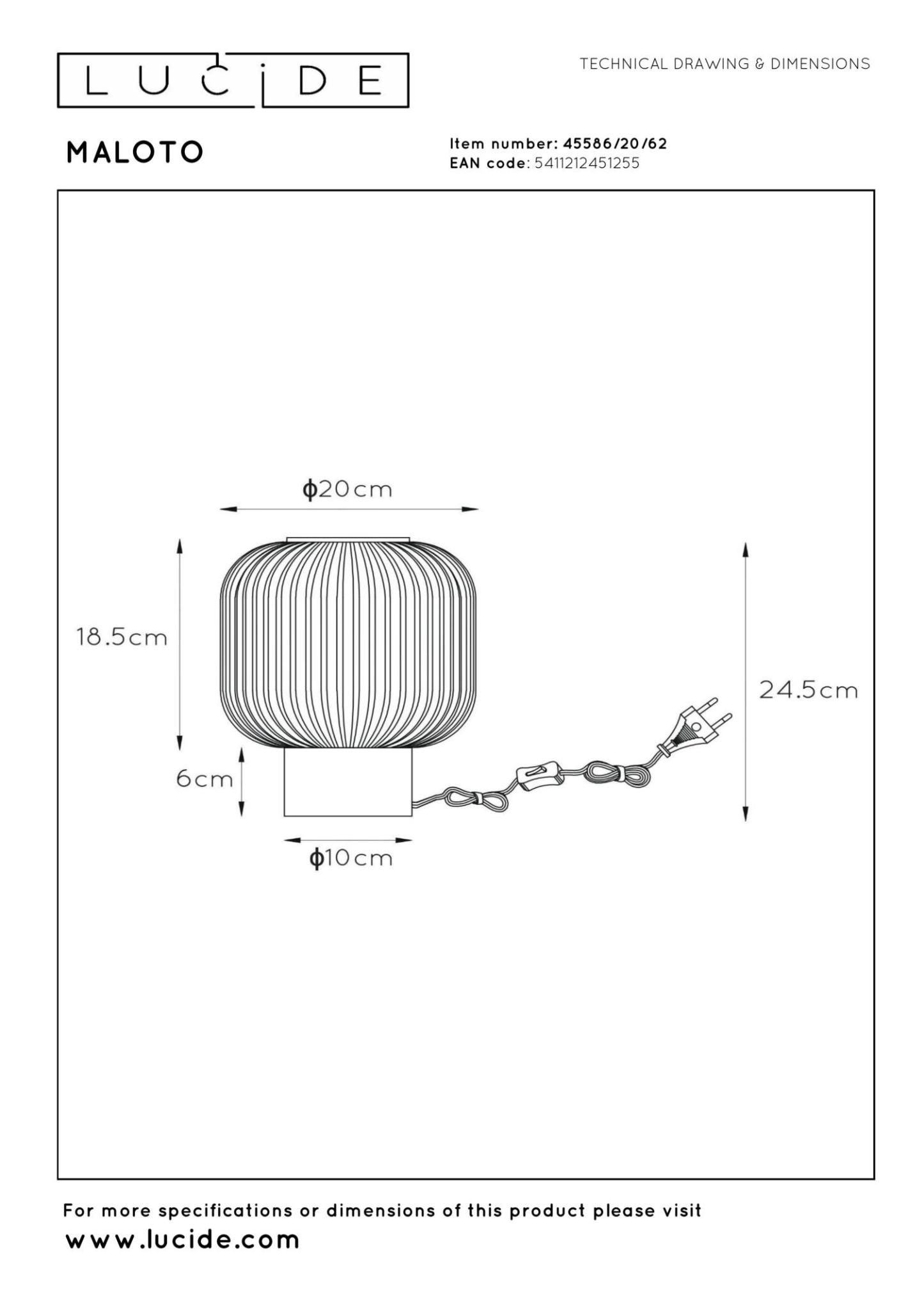 Maloto Table Lamp - Brushed Gold/Smoked Green