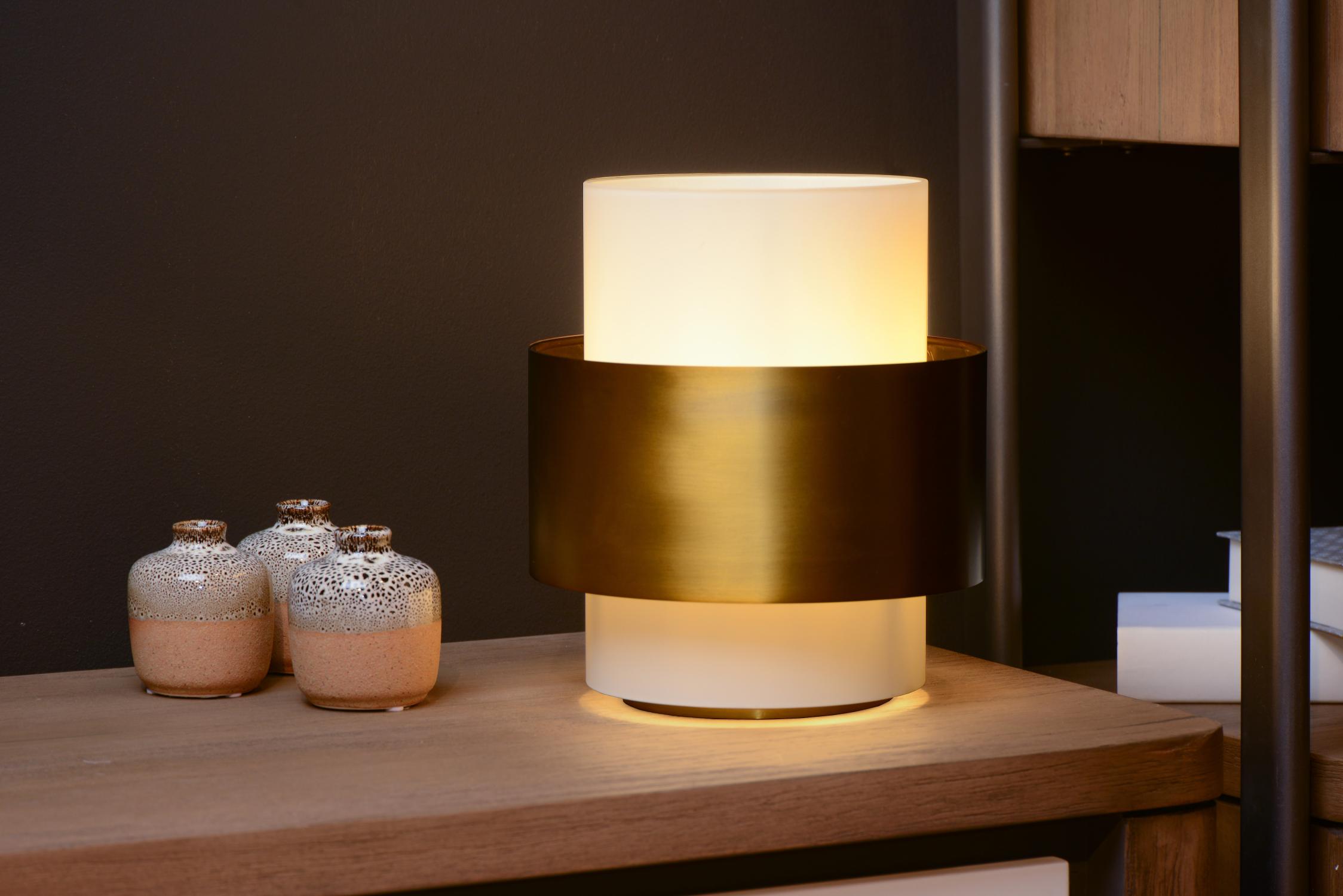 Firmin Table Lamp - Brushed Gold/Opal