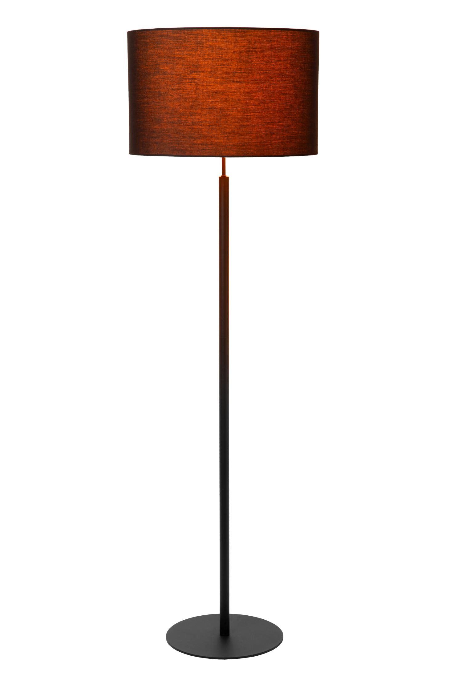 Maya Floor Lamp - Matt Black/Black Linen