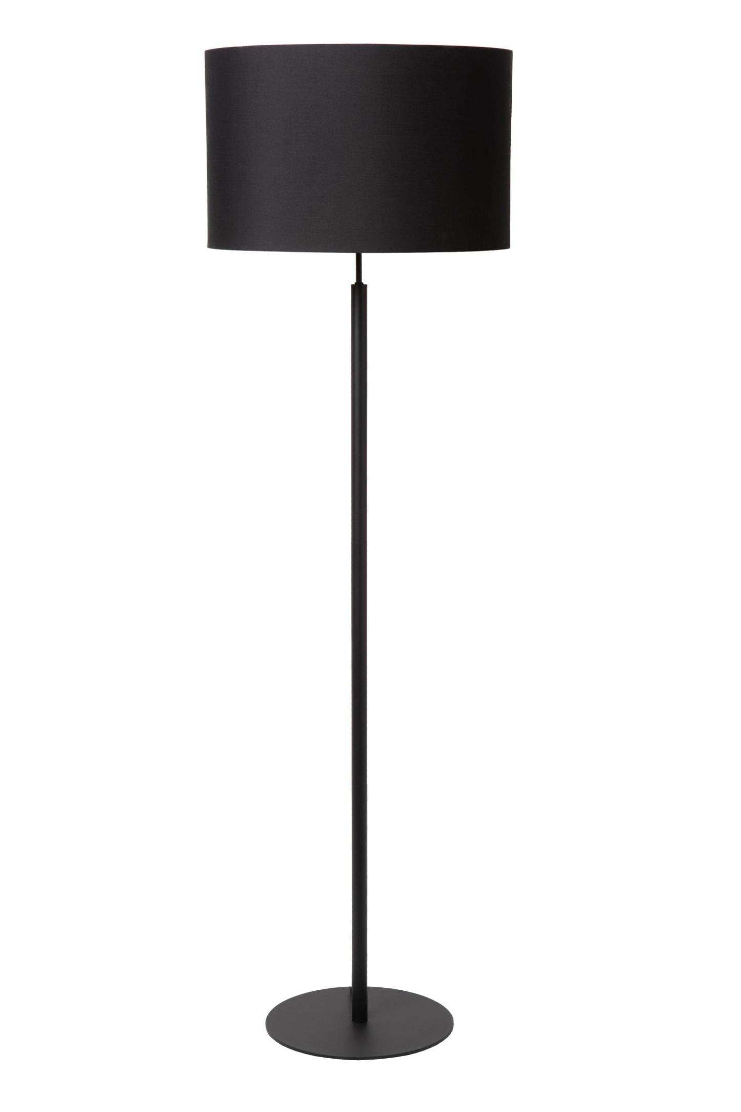 Maya Floor Lamp - Matt Black/Black Linen