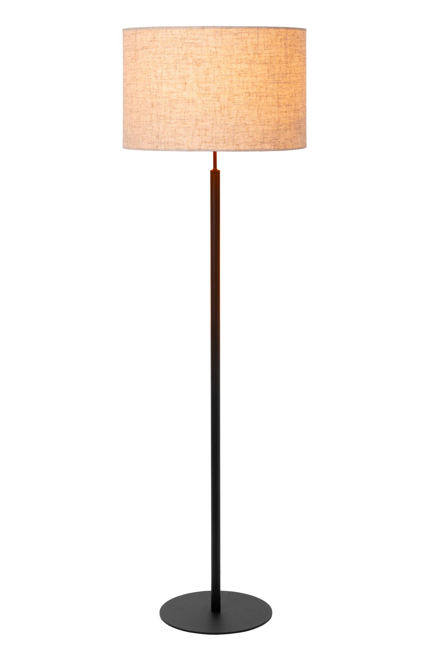 Maya Floor Lamp - Matt Black/Black Linen
