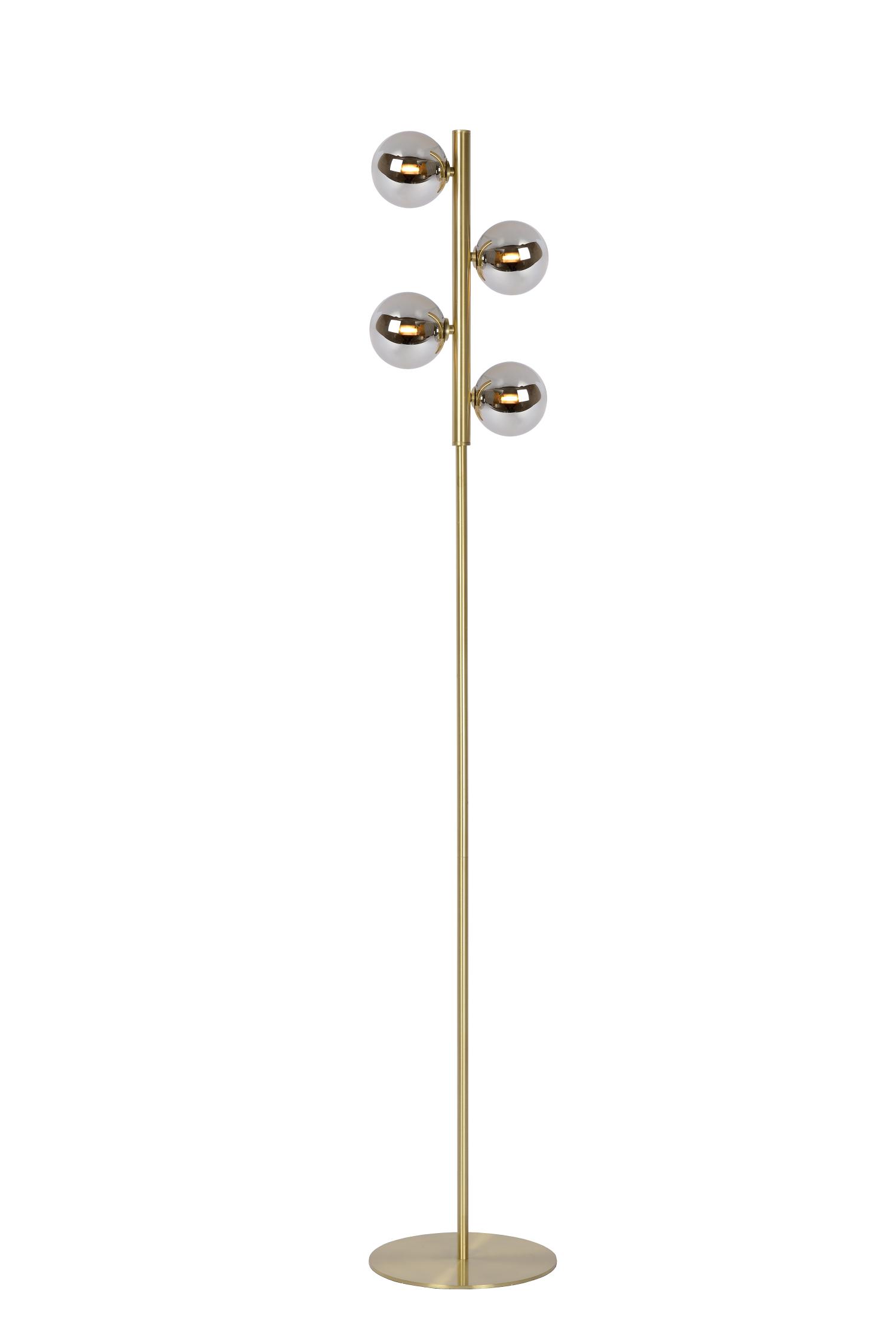 Tycho Floor Lamp - Brushed Gold/Smoked Grey