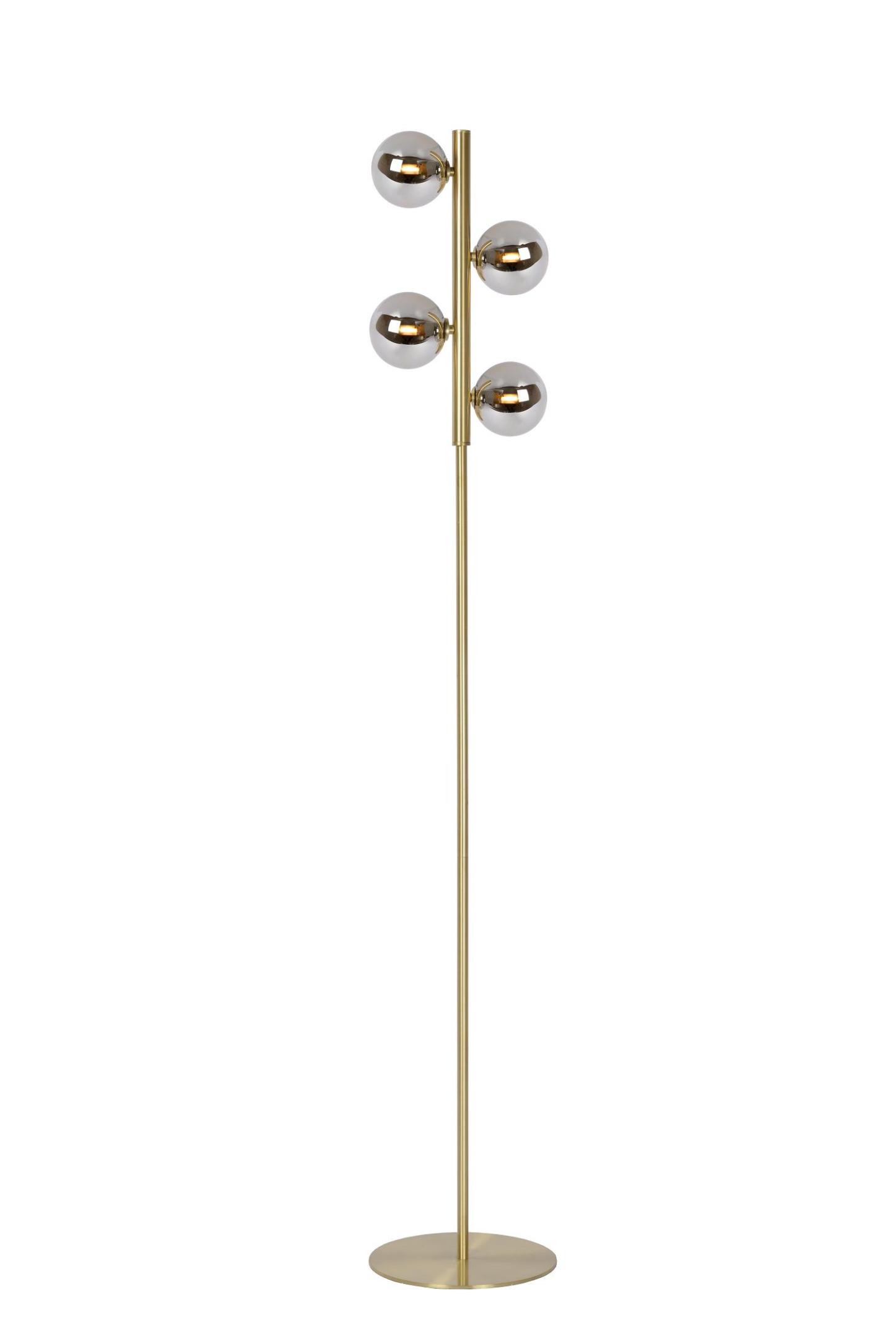Tycho Floor Lamp - Brushed Gold/Smoked Grey