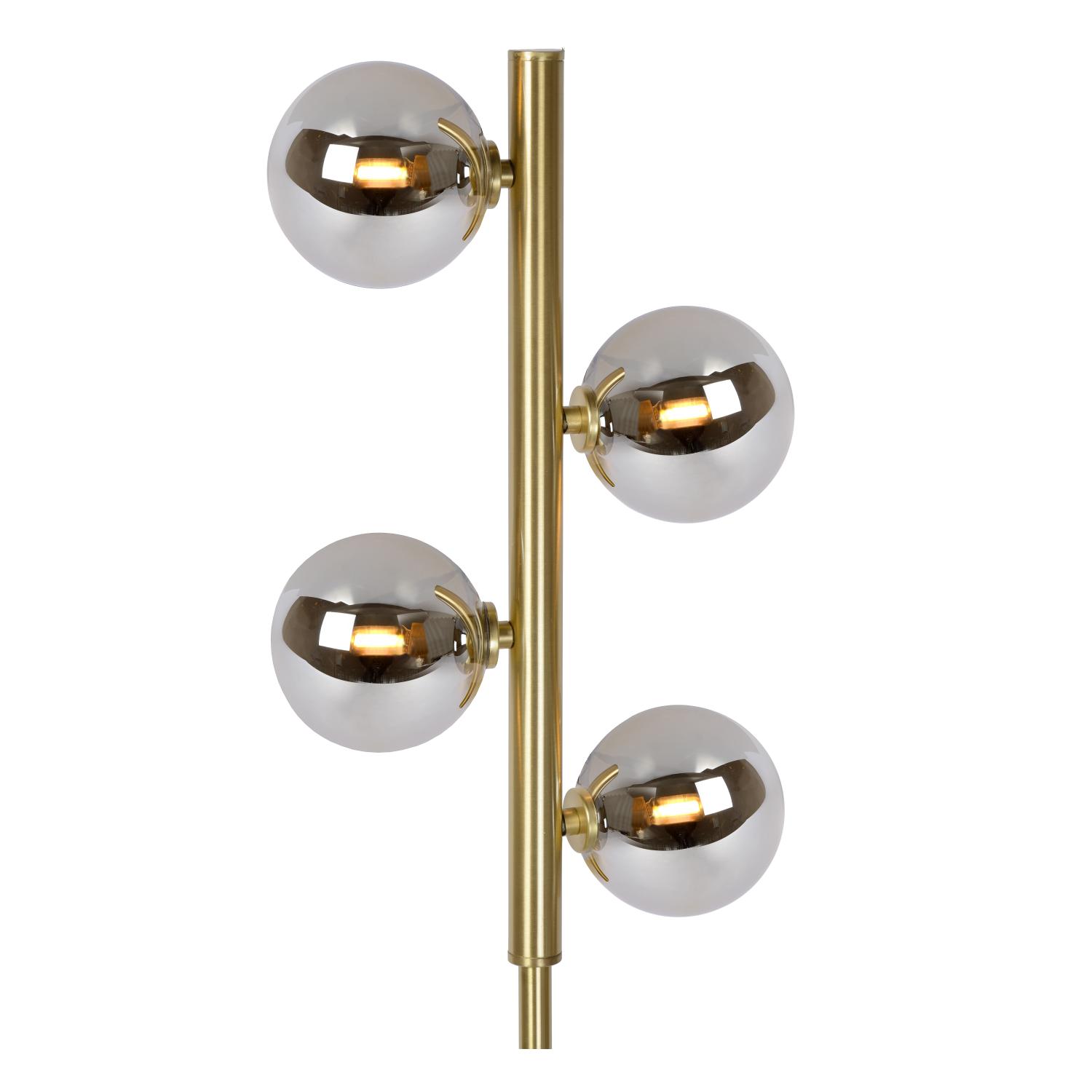 Tycho Floor Lamp - Brushed Gold/Smoked Grey