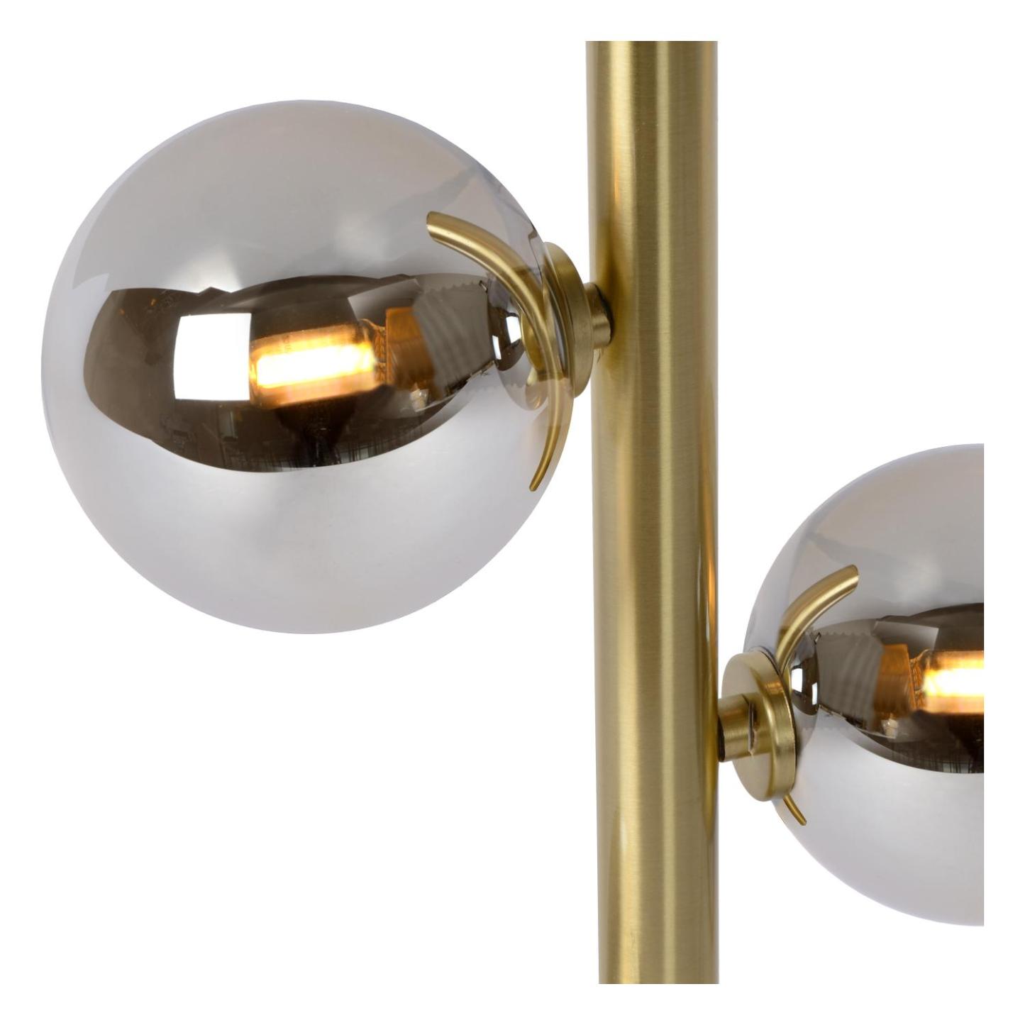 Tycho Floor Lamp - Brushed Gold/Smoked Grey