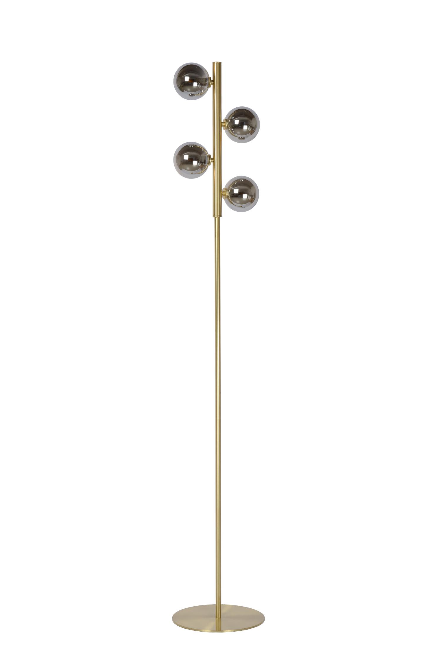 Tycho Floor Lamp - Brushed Gold/Smoked Grey