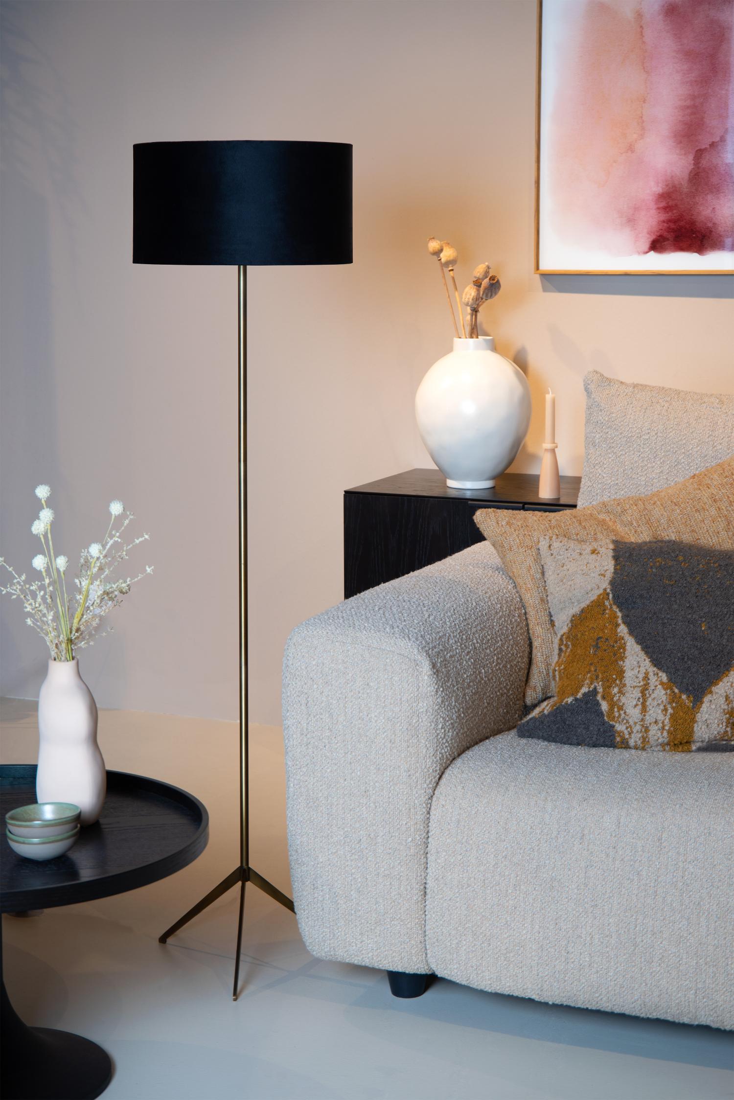 Tondo Floor Lamp - Brushed Gold/Matt Black