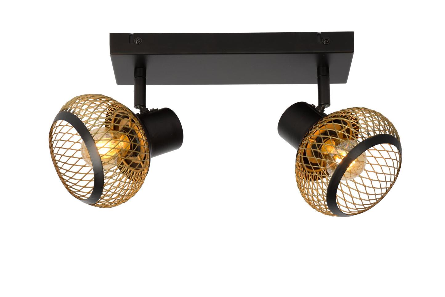 Lucas Ceiling Lights - Matt Black/Matt Gold