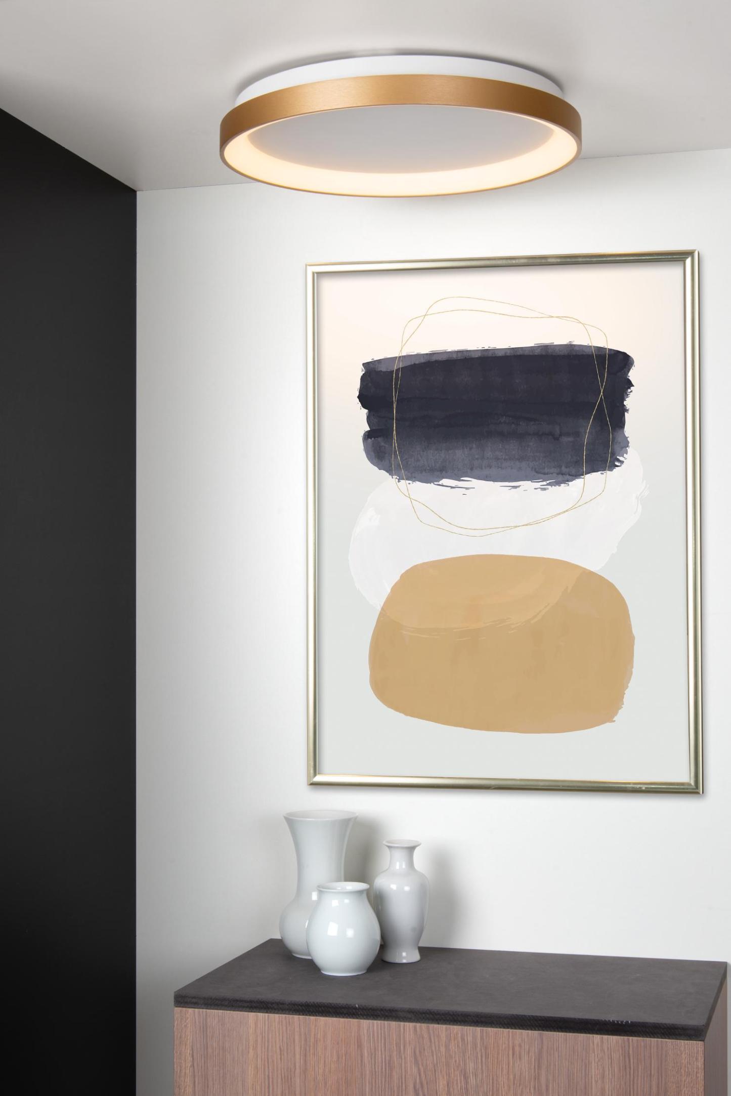 Vidal Ceiling Lights - Brushed Gold/Opal - 480mm Diameter