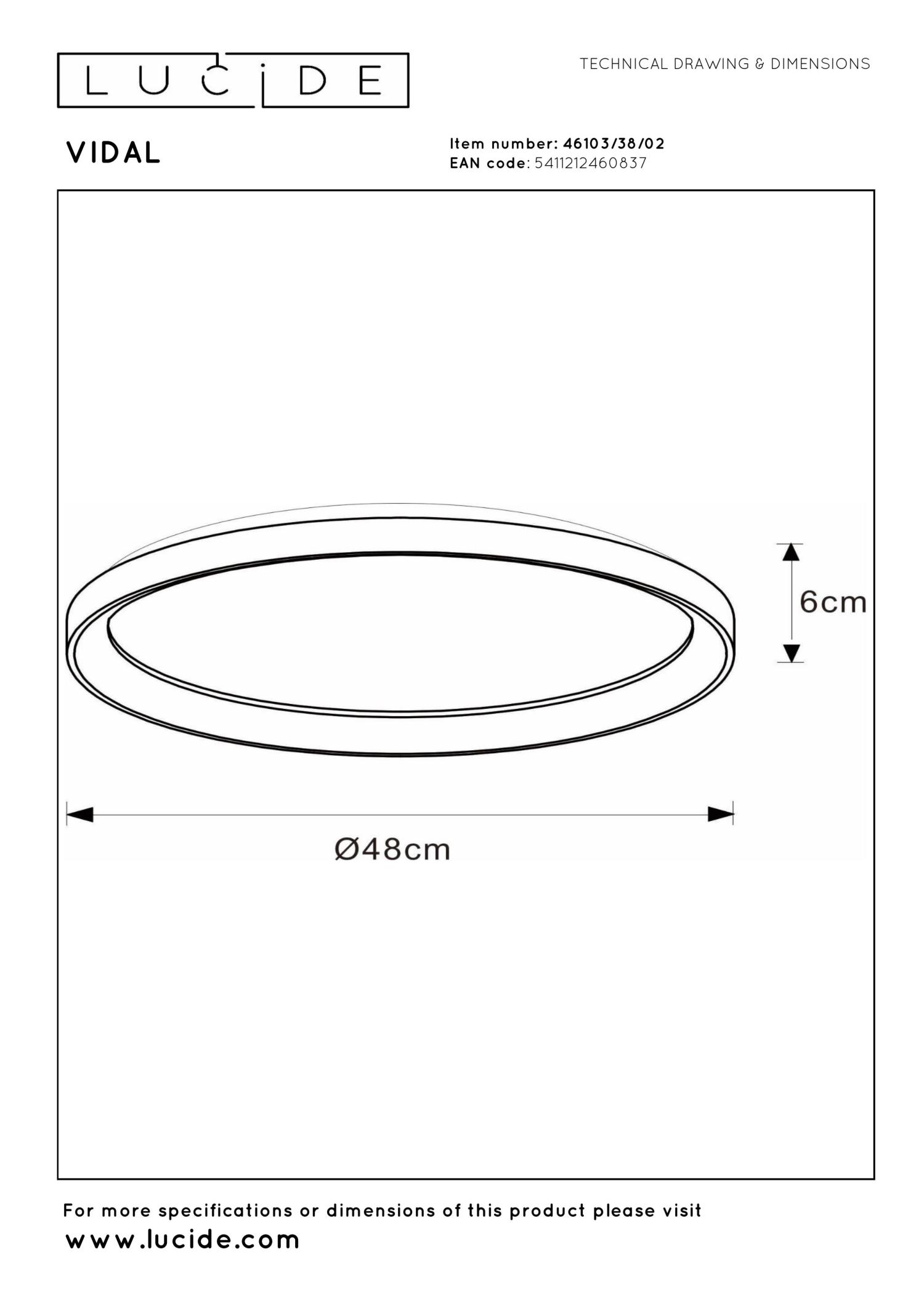 Vidal Ceiling Lights - Brushed Gold/Opal - 480mm Diameter