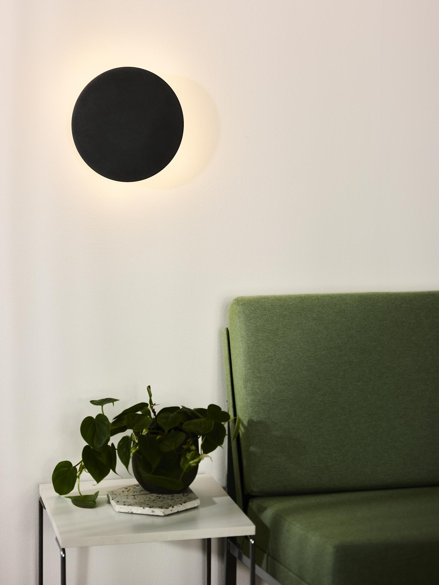 Eklyps Wall Lights - Matt Black/Opal
