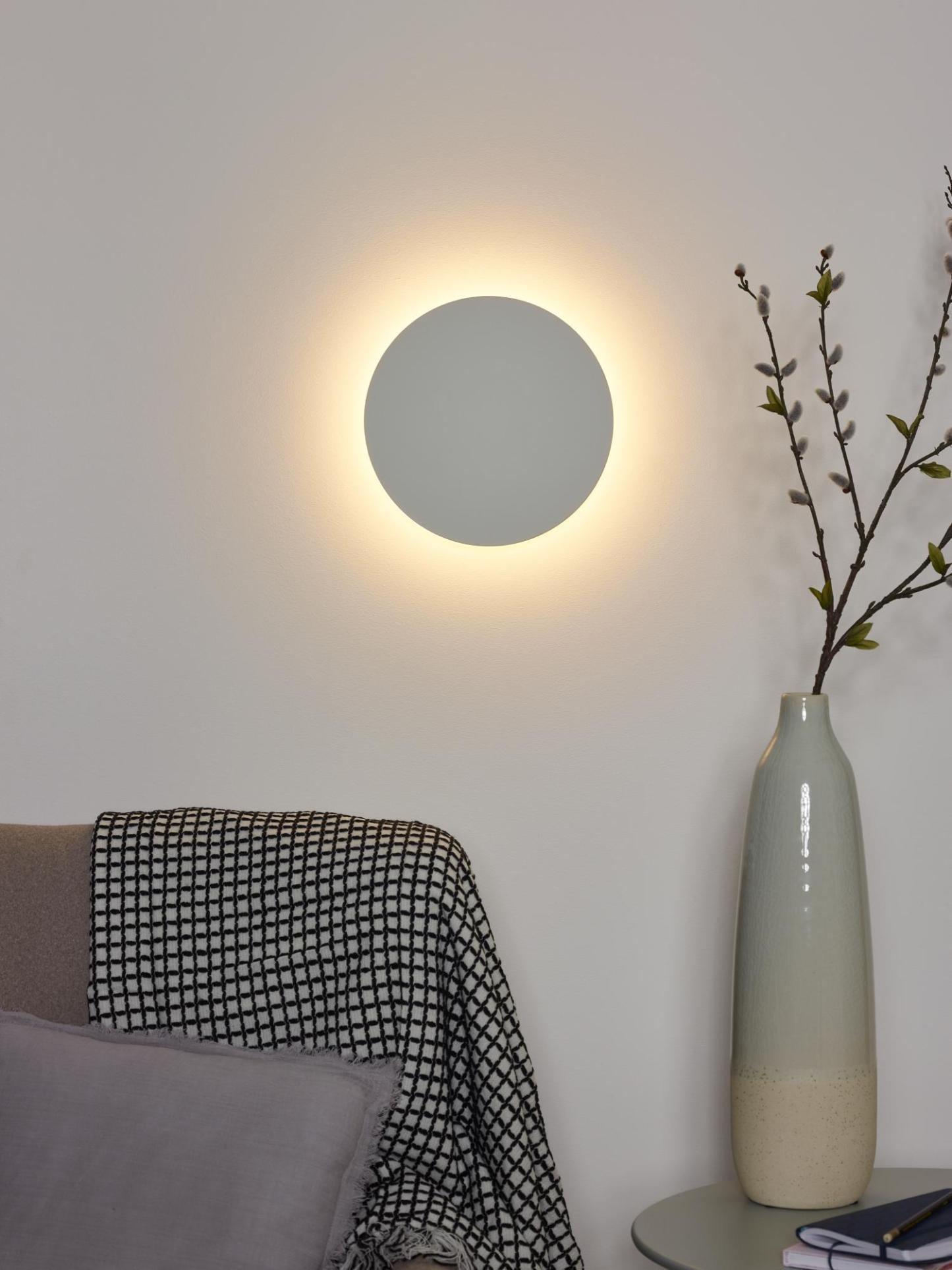 Eklyps Wall Lights - Matt Black/Opal