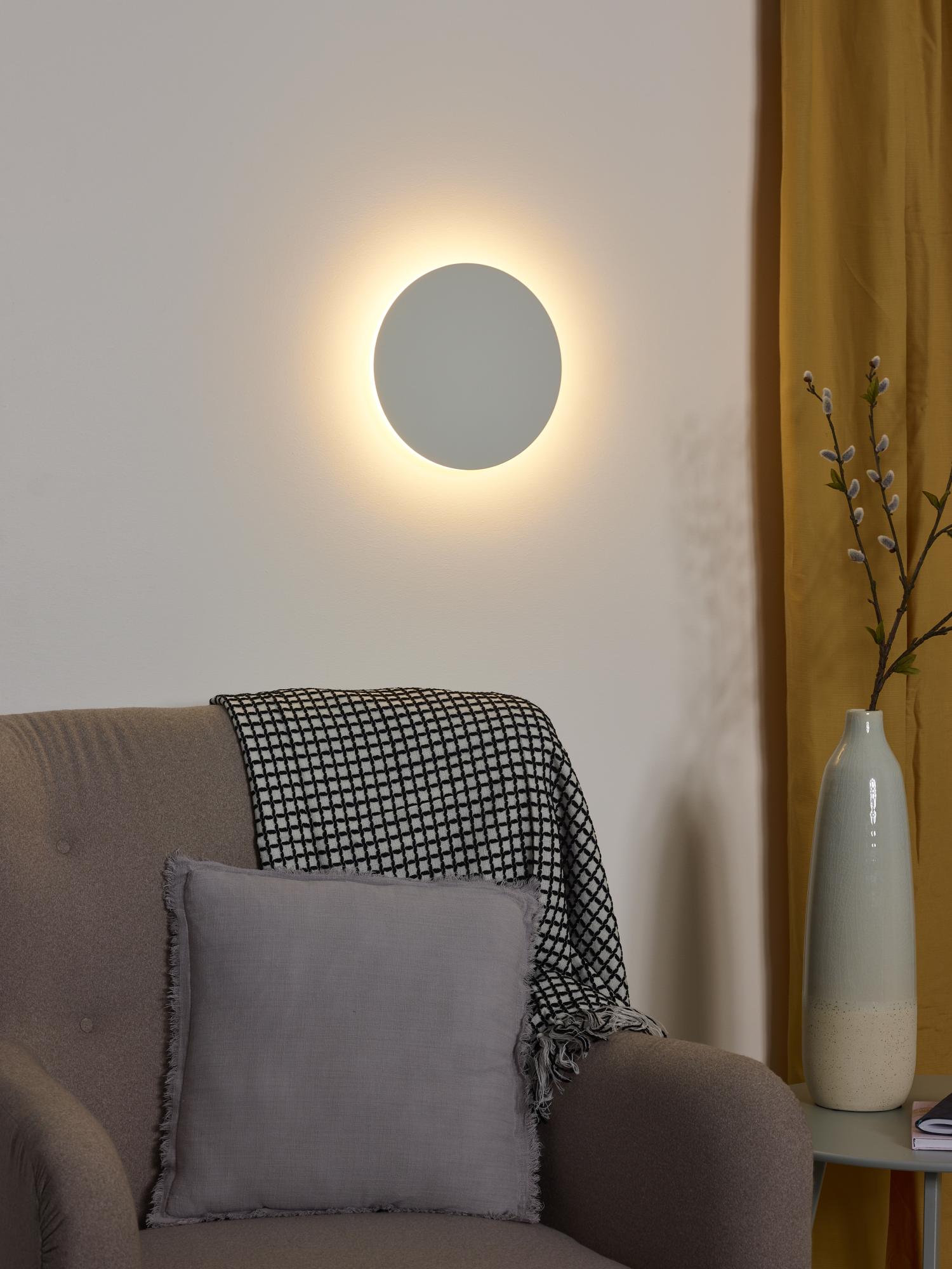 Eklyps Wall Lights - Matt Black/Opal
