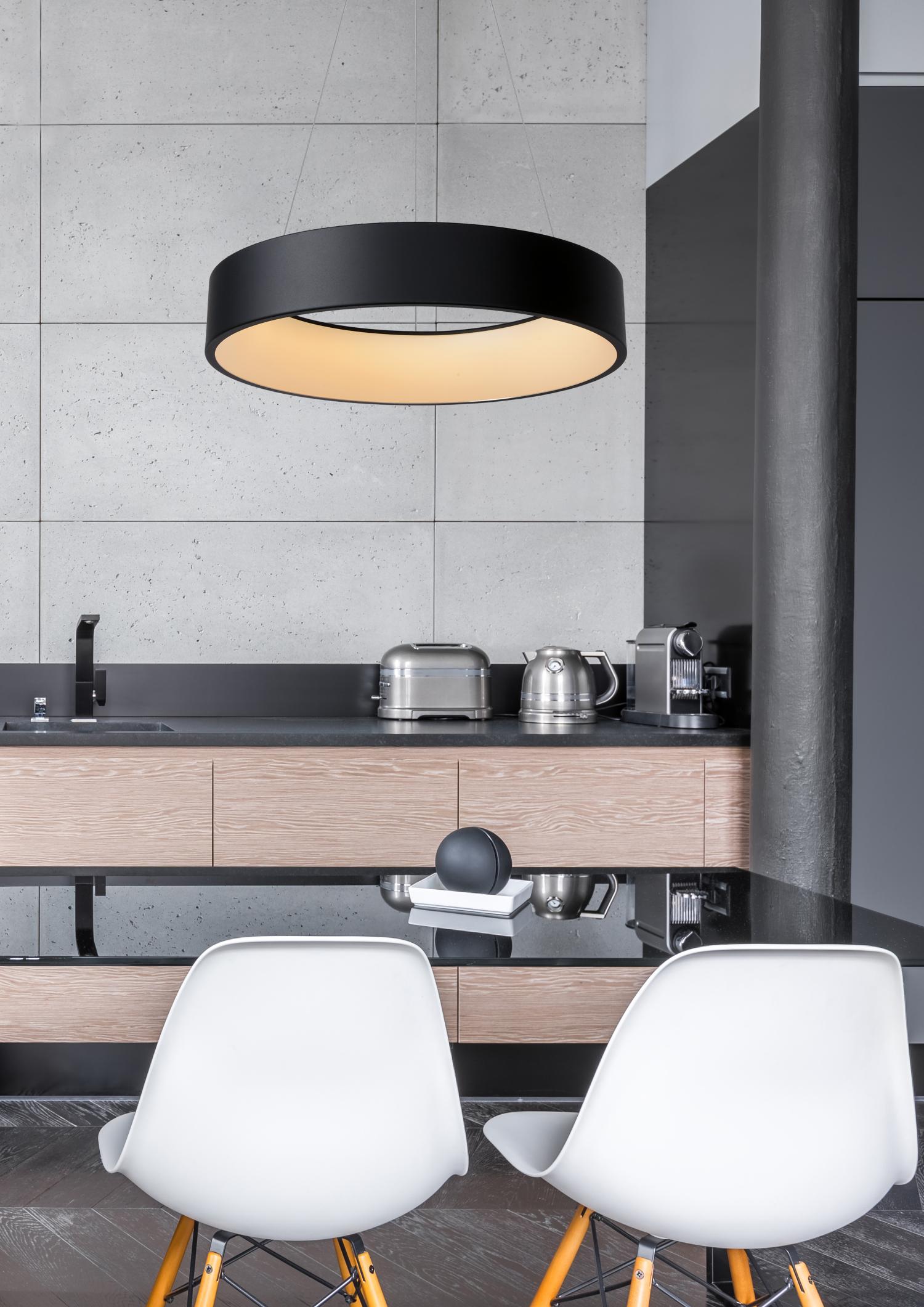 Talowe Ceiling Lights - Matt Black/Opal