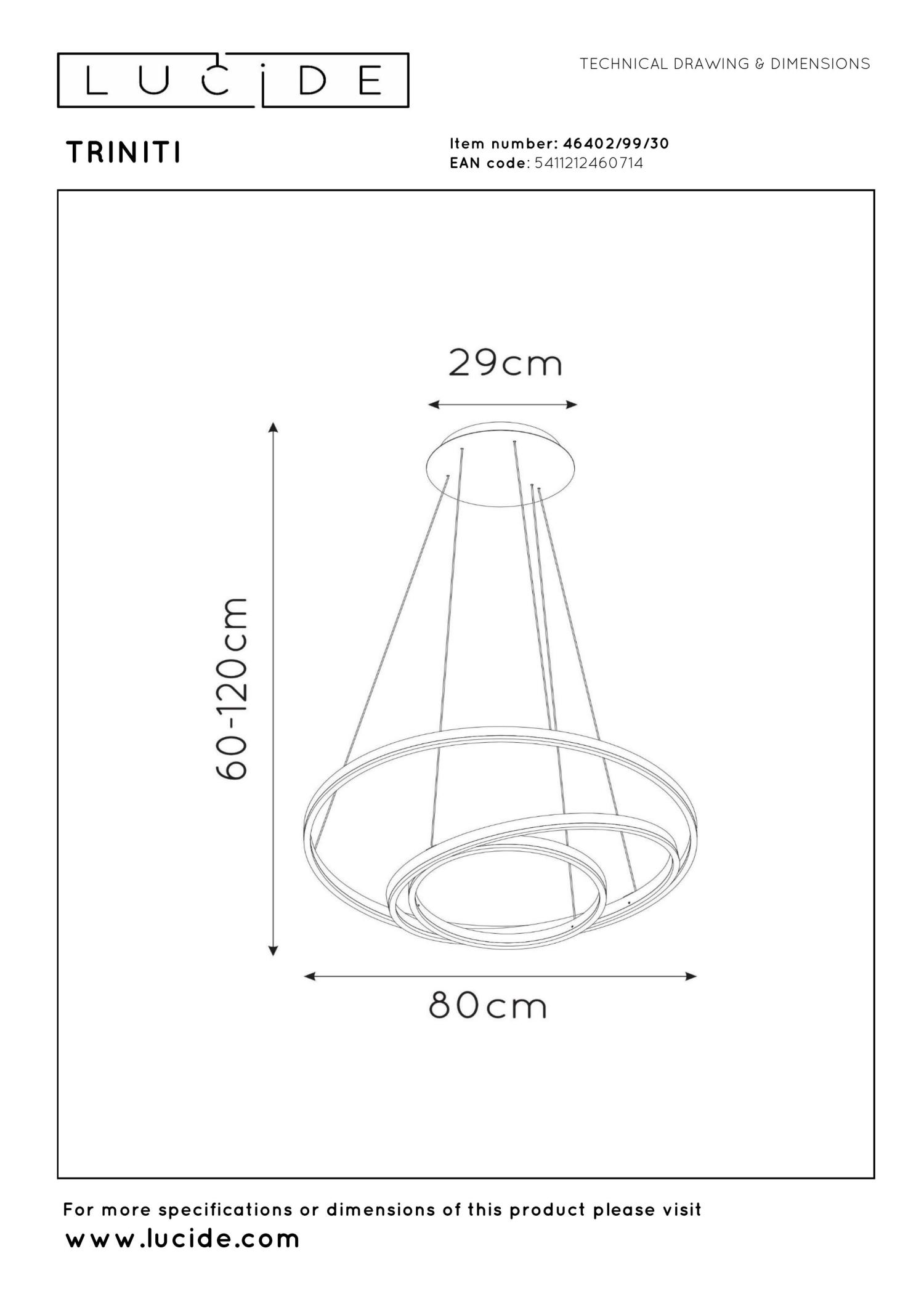Triniti Ceiling Lights - Matt Black/Opal