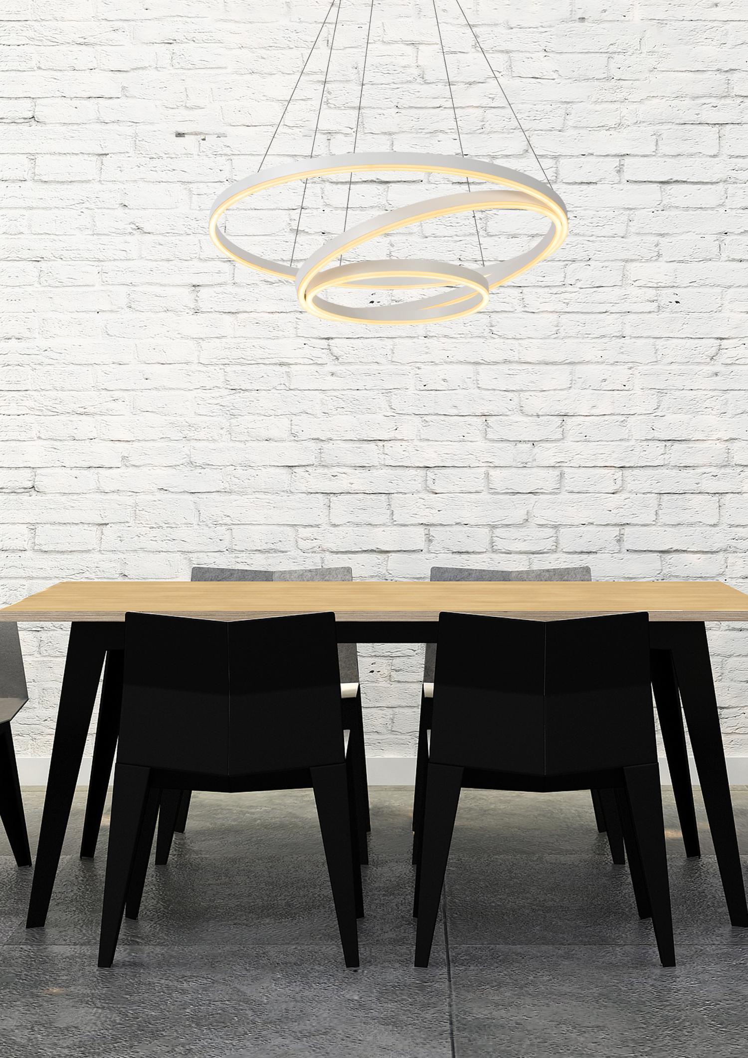 Triniti Ceiling Lights - Matt Black/Opal