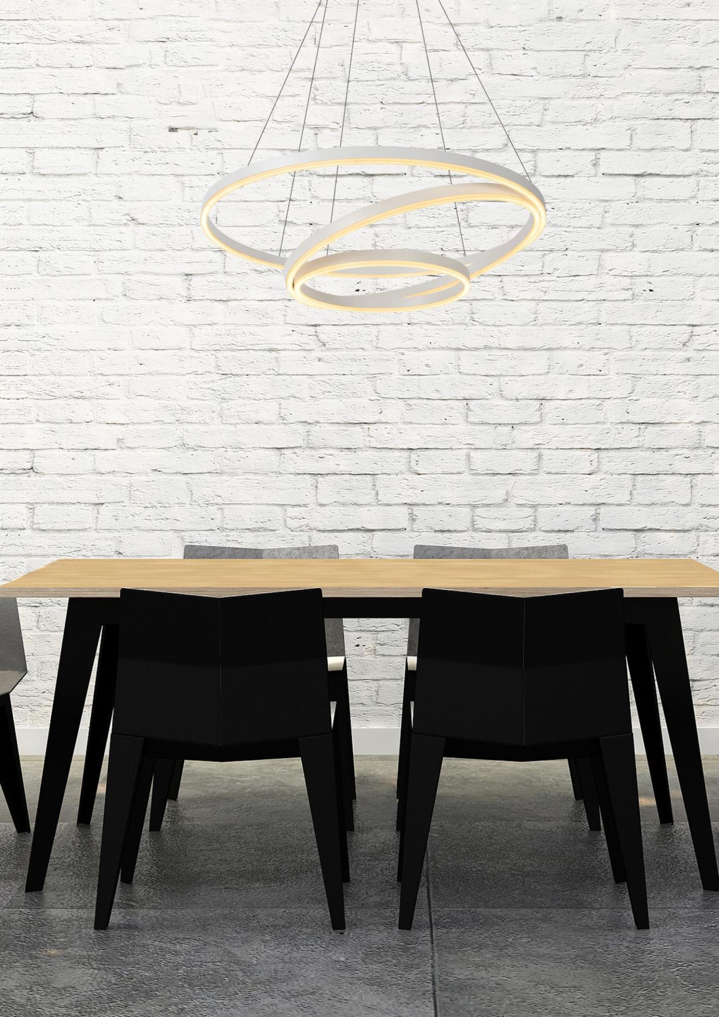 Triniti Ceiling Lights - Matt Black/Opal