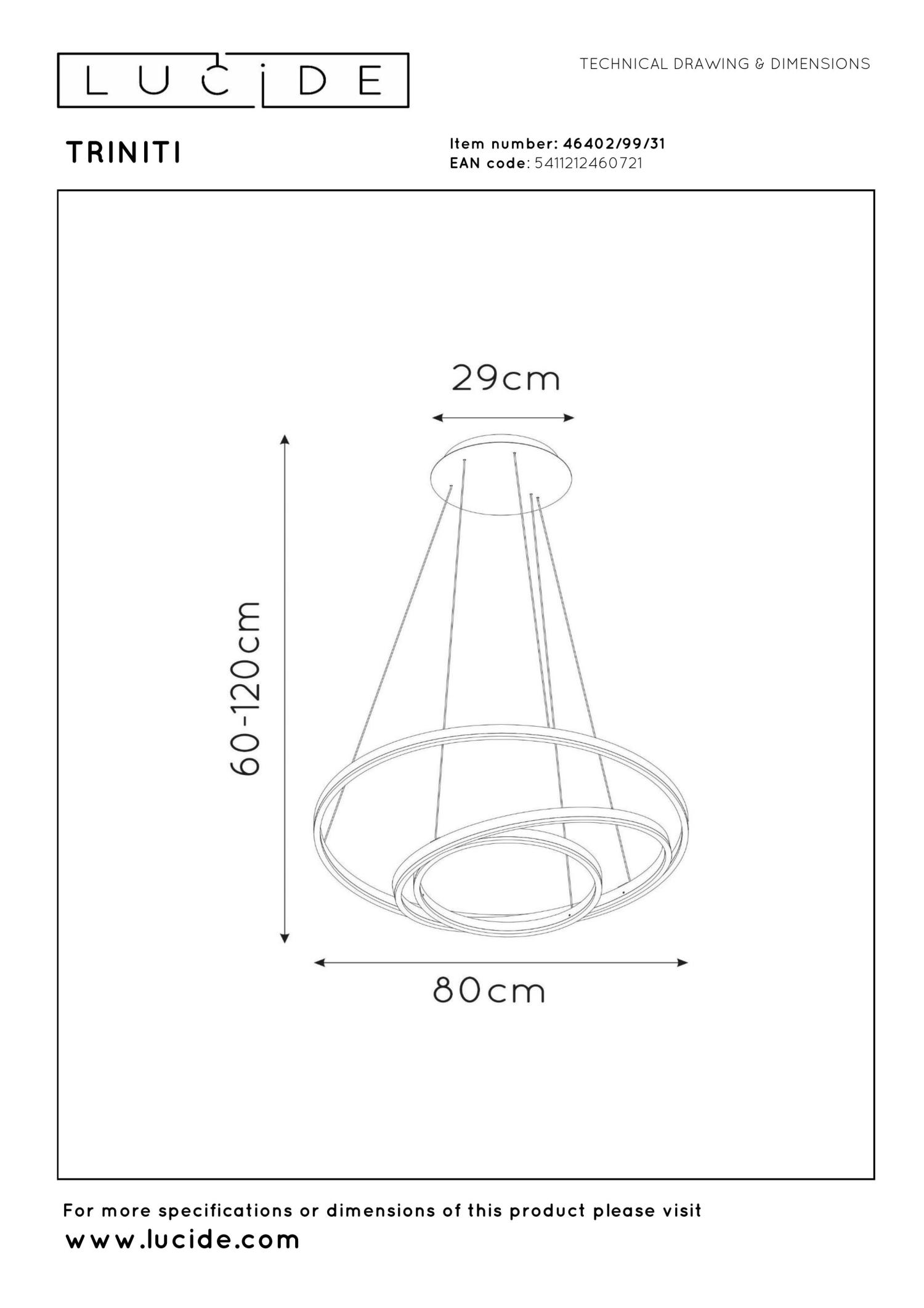 Triniti Ceiling Lights - Matt Black/Opal