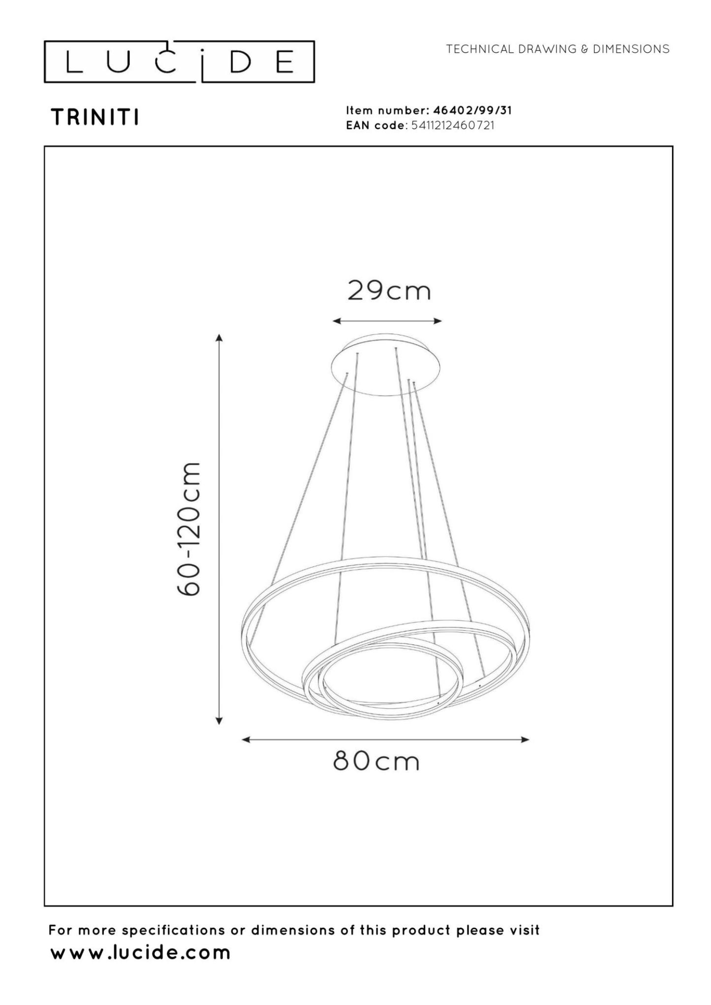 Triniti Ceiling Lights - Matt Black/Opal
