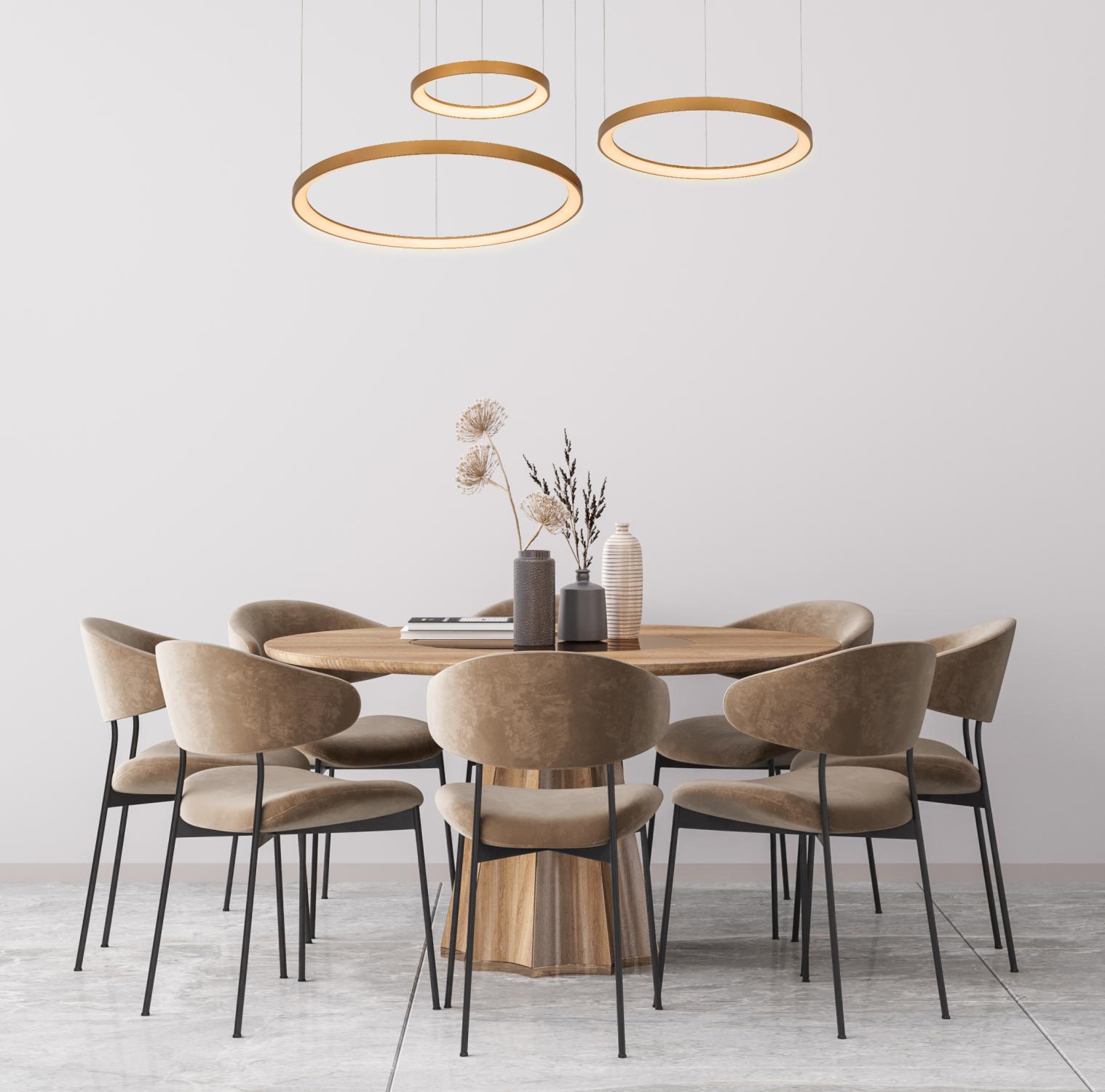Vidal Ceiling Lights - Brushed Gold/Opal