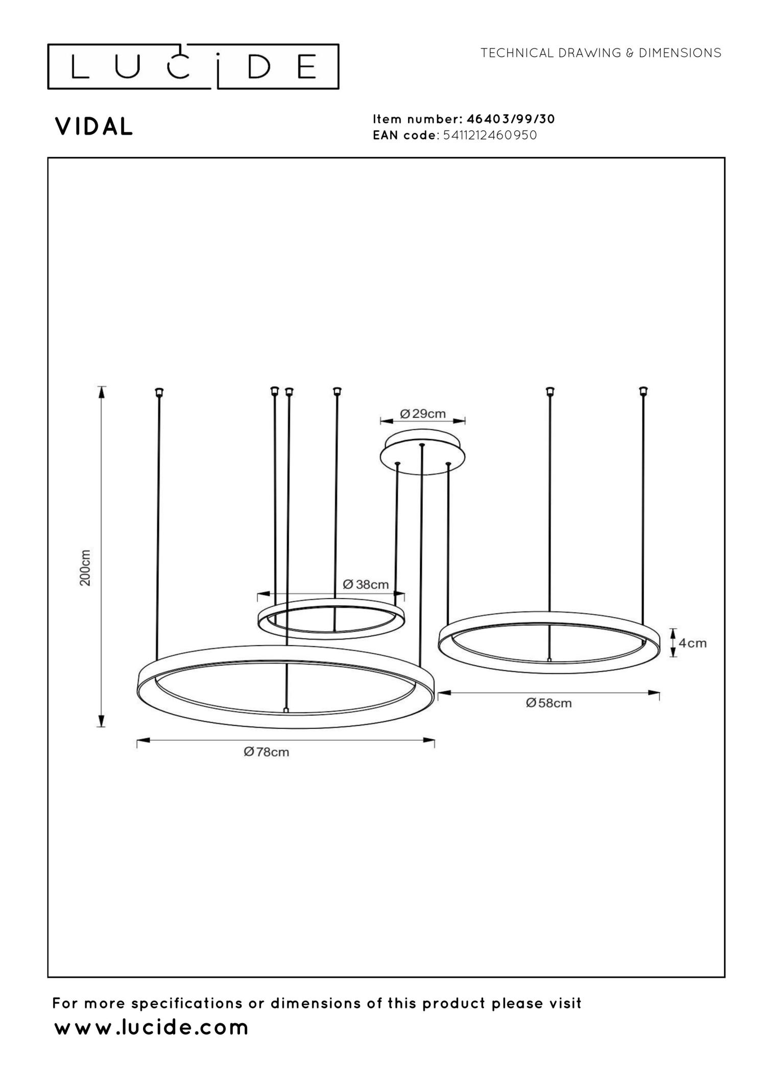 Vidal Ceiling Lights - Brushed Gold/Opal