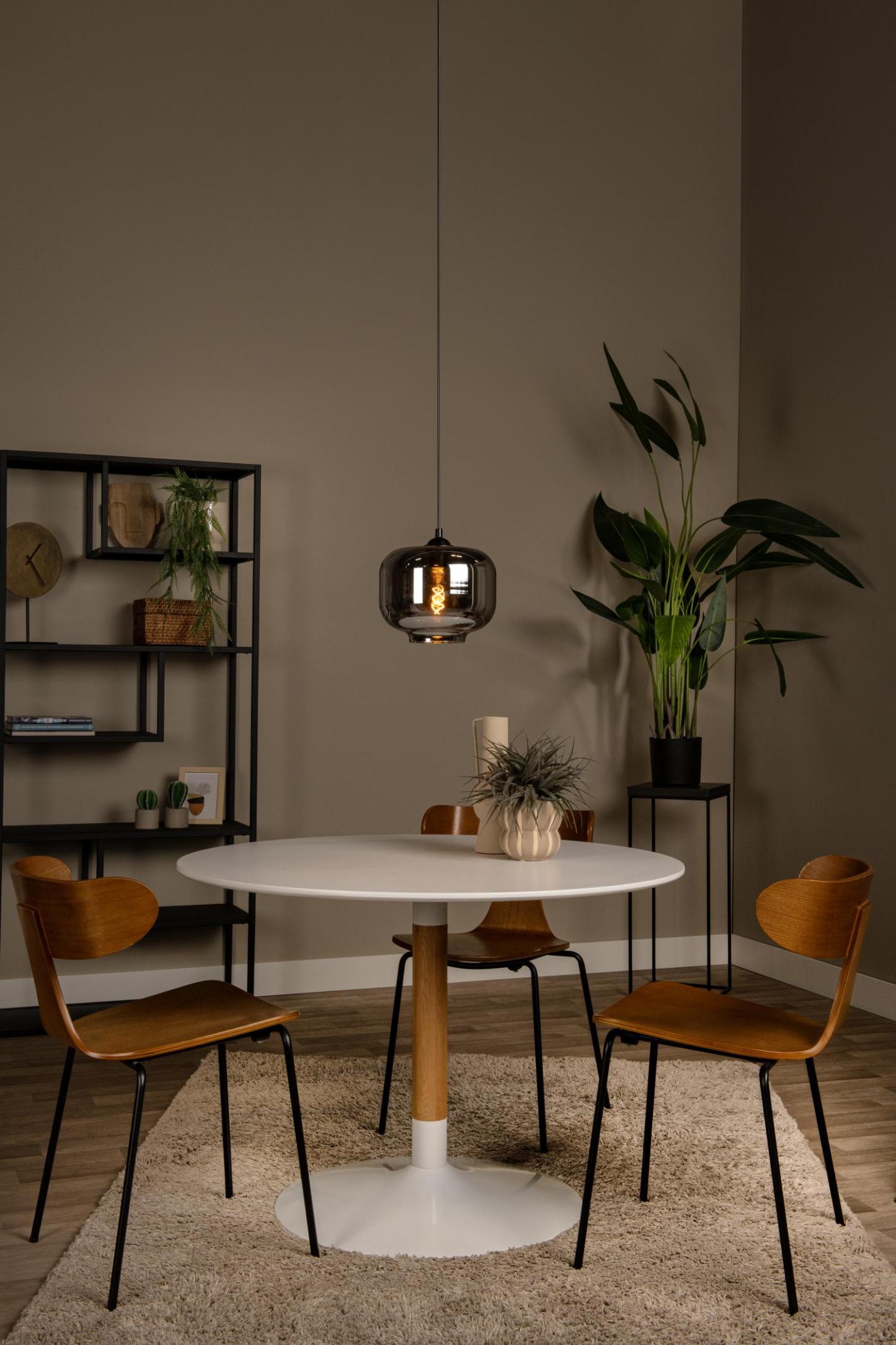 Medine Ceiling Lights - Matt Black/Opal