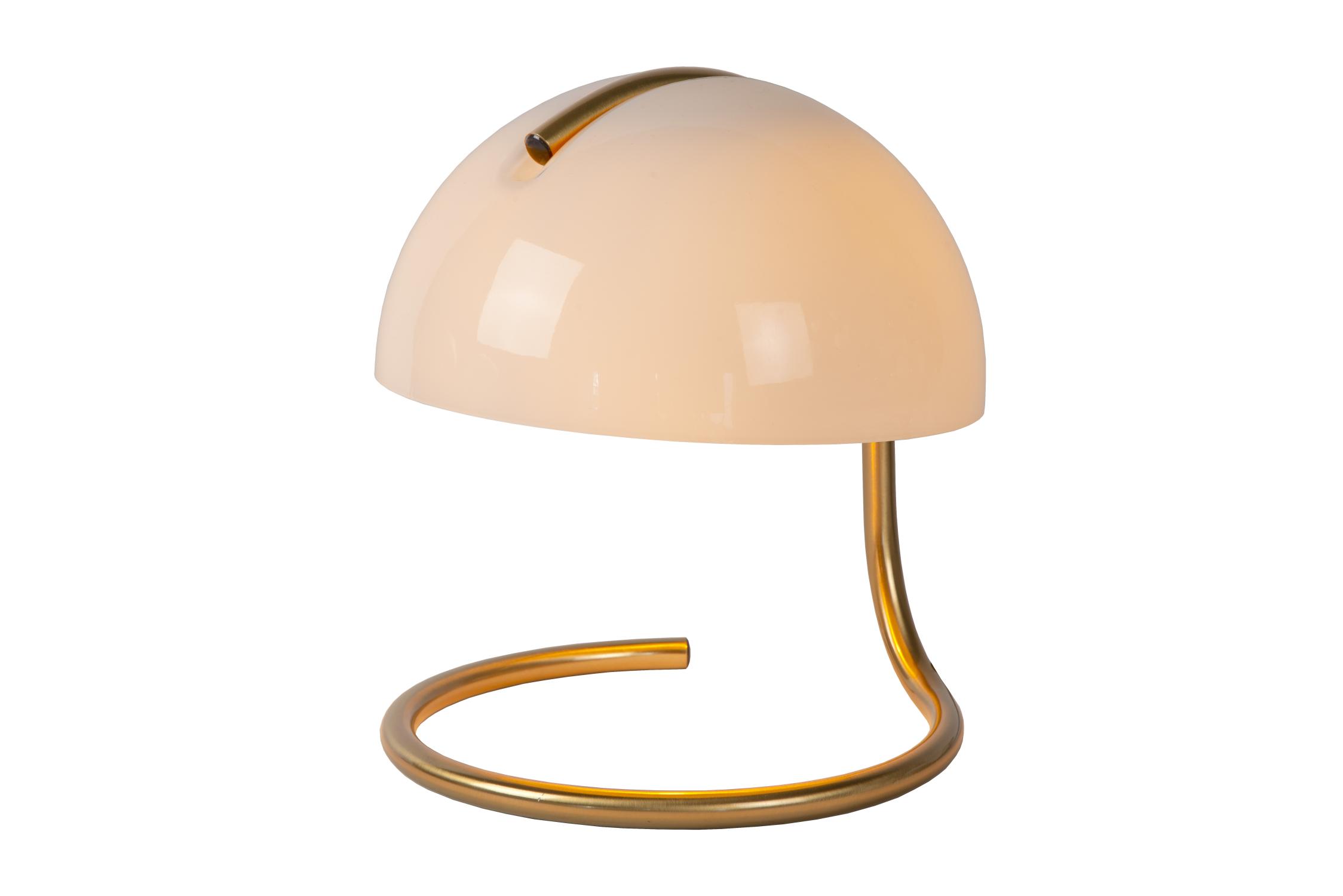 Cato Table Lamp - Brushed Gold/White