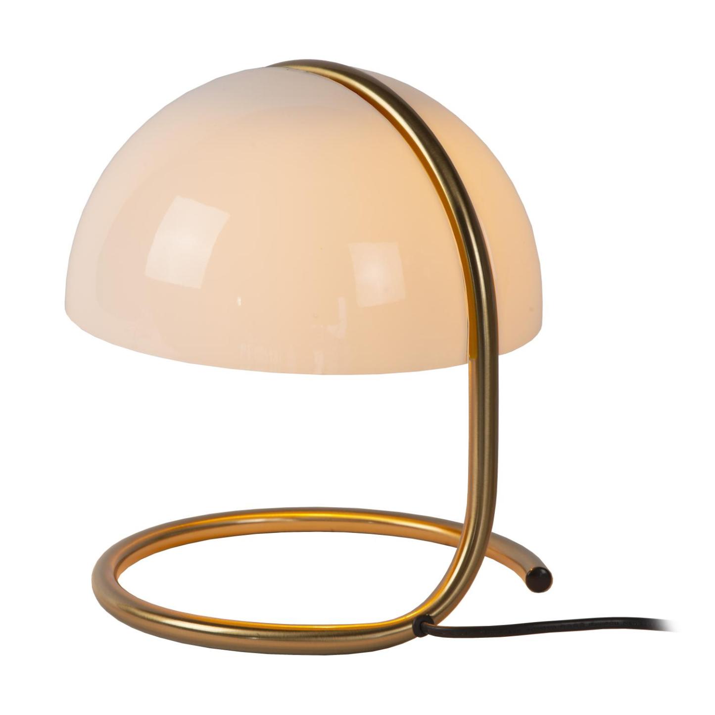 Cato Table Lamp - Brushed Gold/White