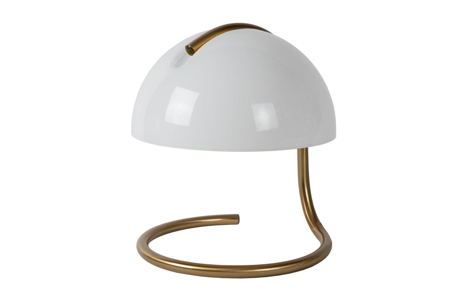 Cato Table Lamp - Brushed Gold/White