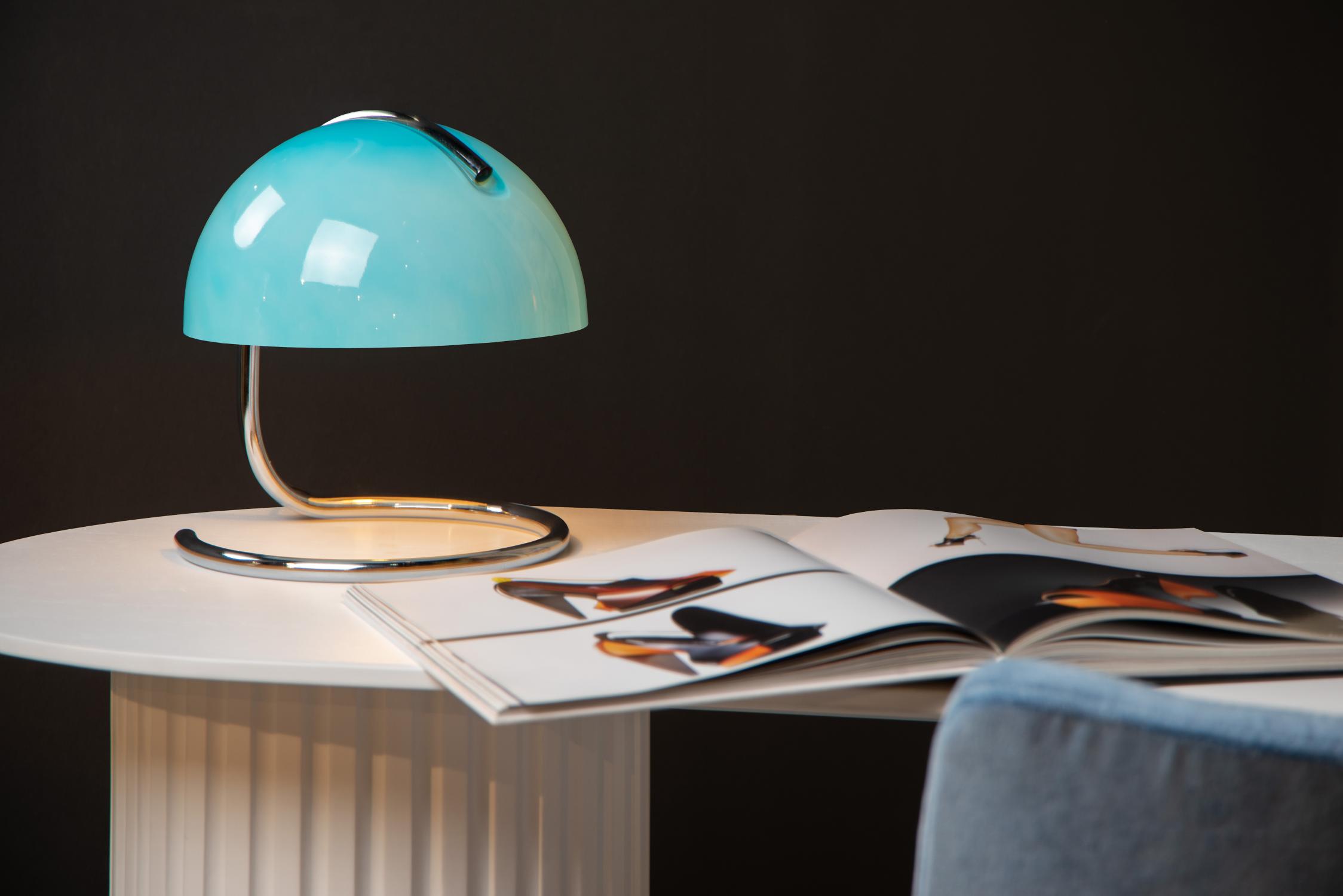 Cato Table Lamp - Brushed Gold/White