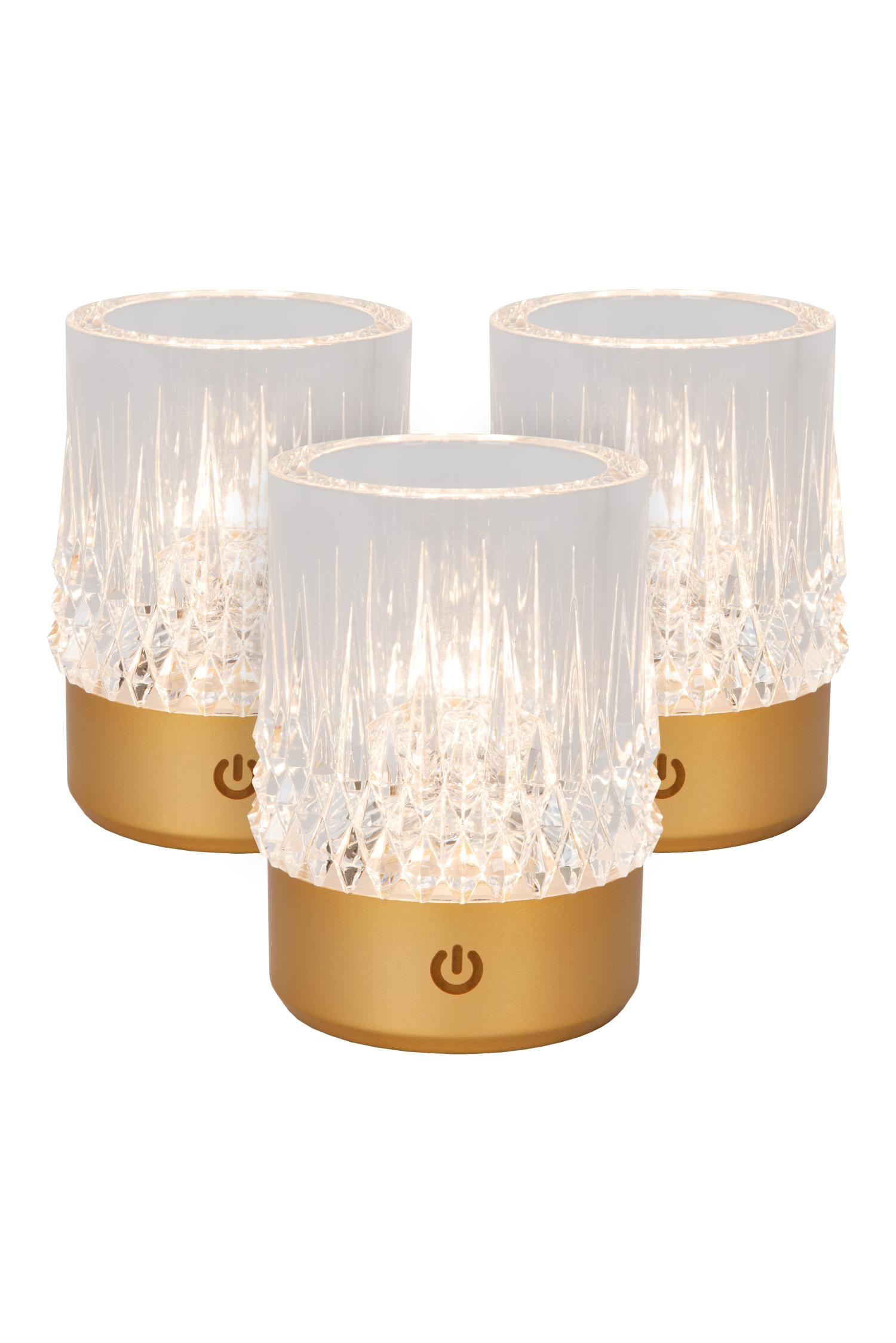 Lili Table Lamp - Matt Gold/Clear Glass