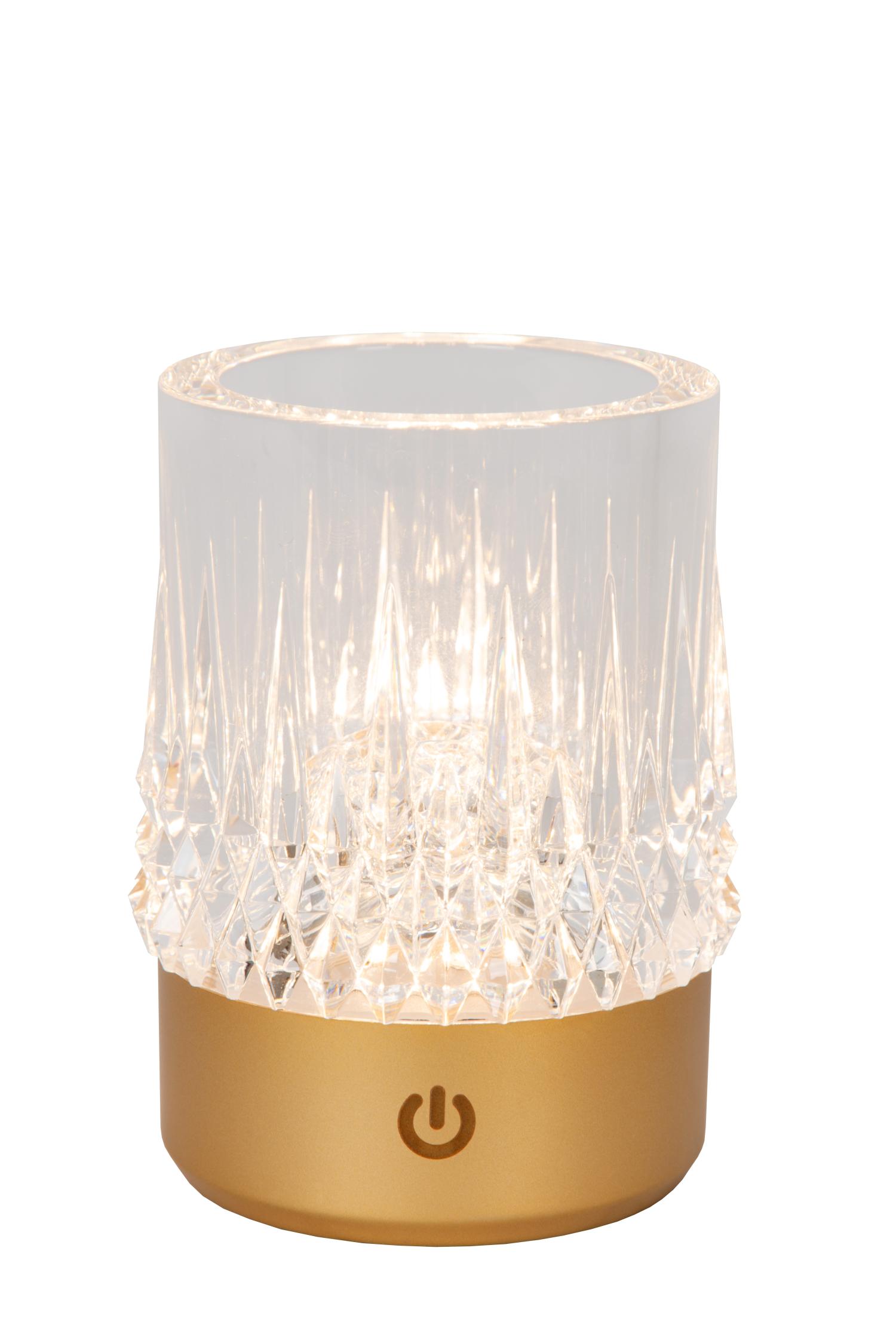 Lili Table Lamp - Matt Gold/Clear Glass