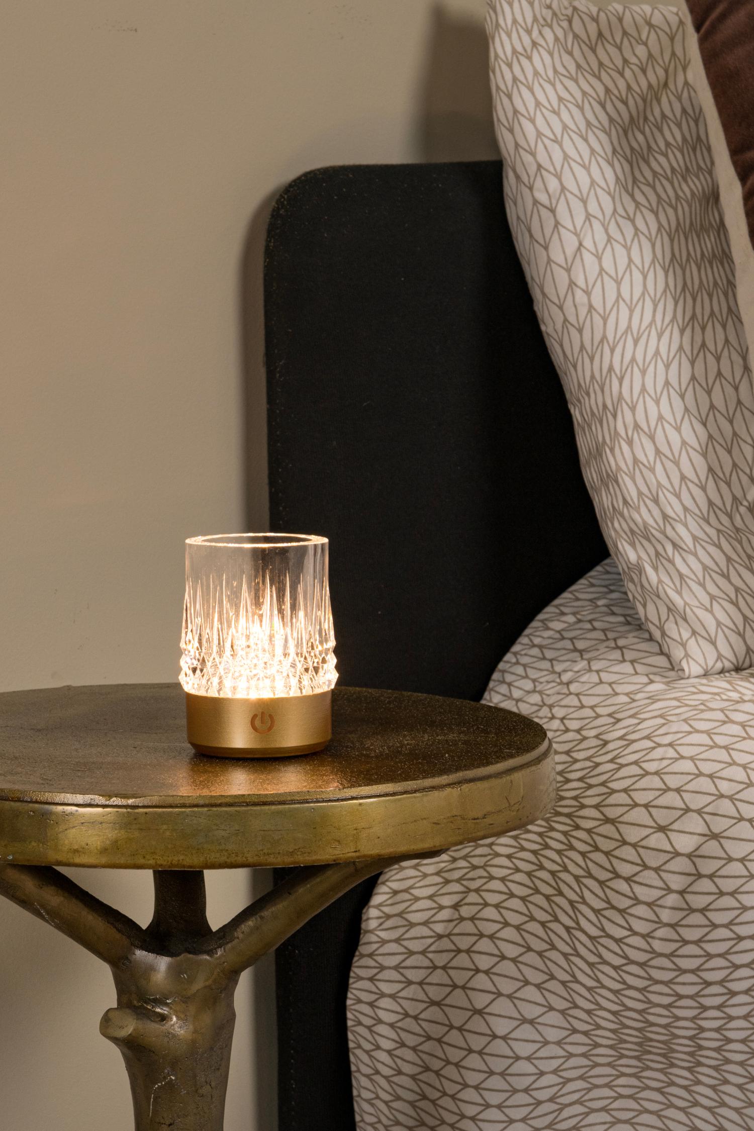 Lili Table Lamp - Matt Gold/Clear Glass