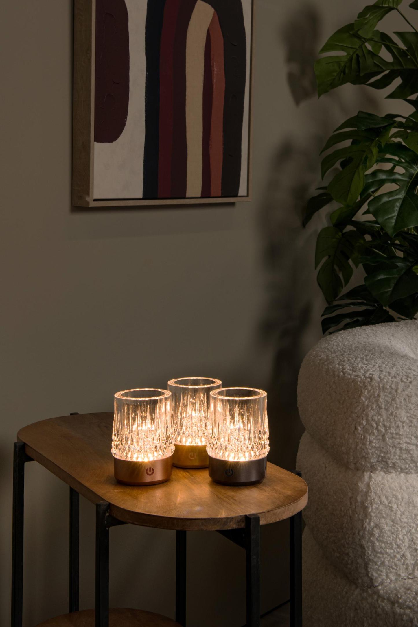 Lili Table Lamp - Matt Gold/Clear Glass