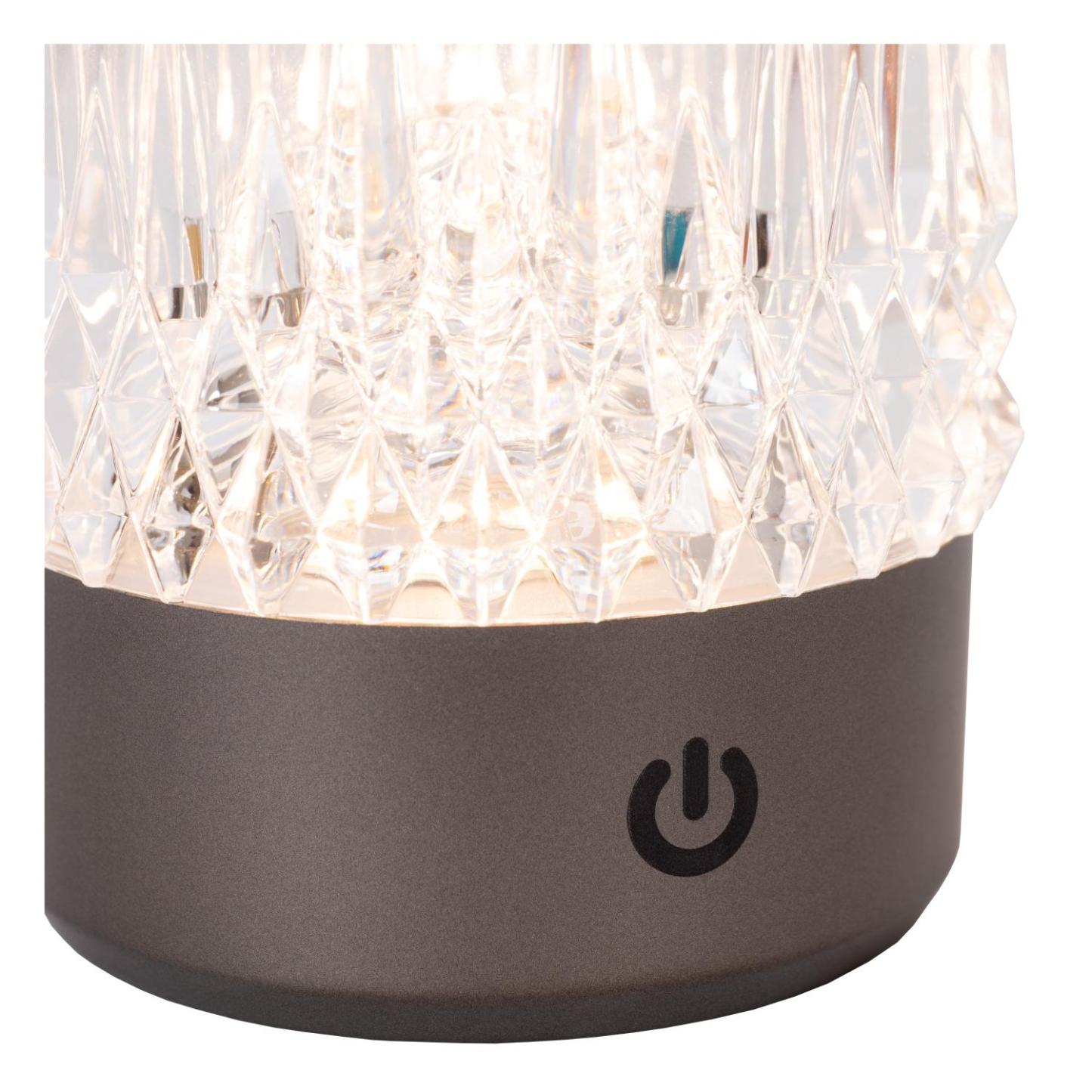 Lili Table Lamp - Matt Gold/Clear Glass