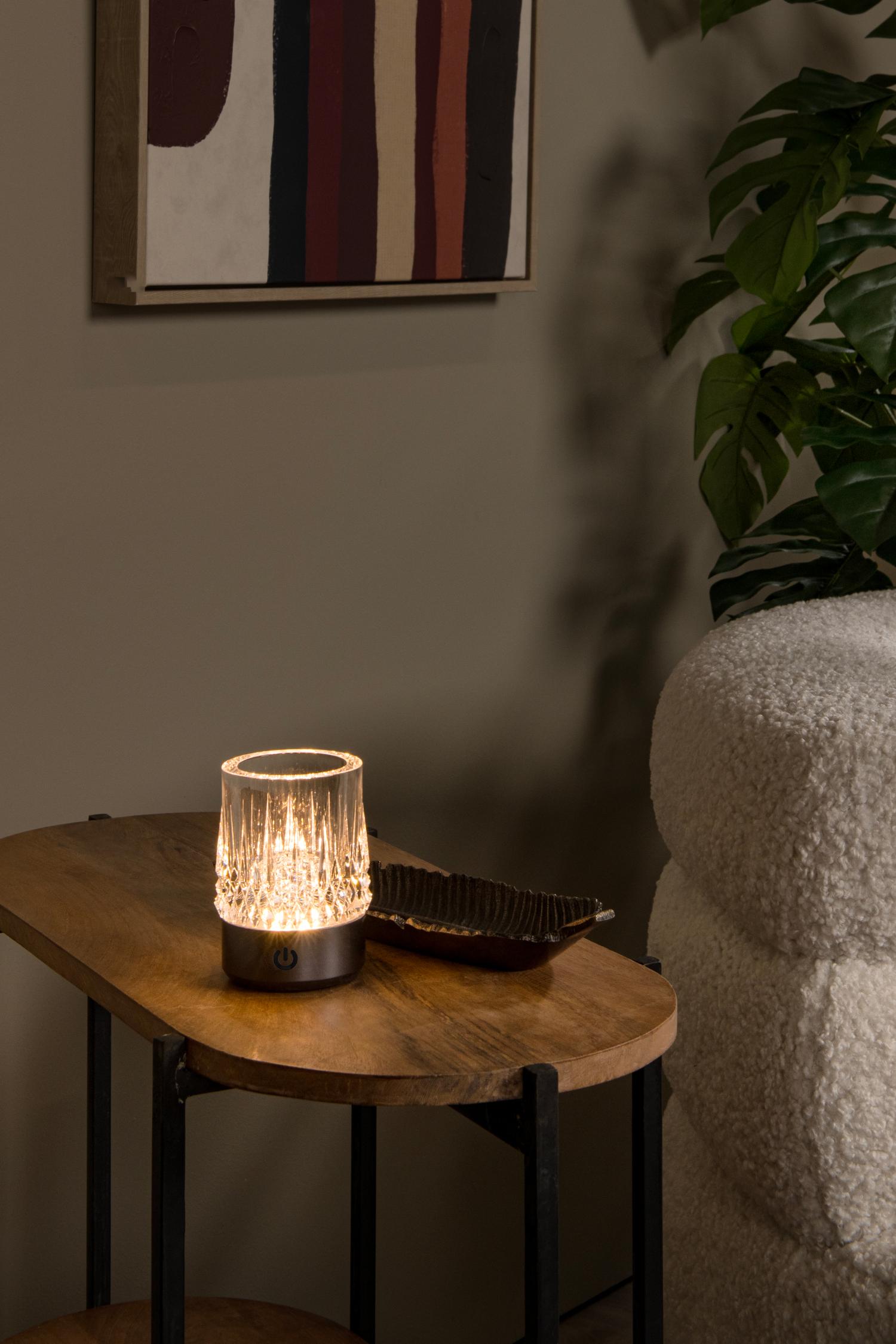 Lili Table Lamp - Matt Gold/Clear Glass