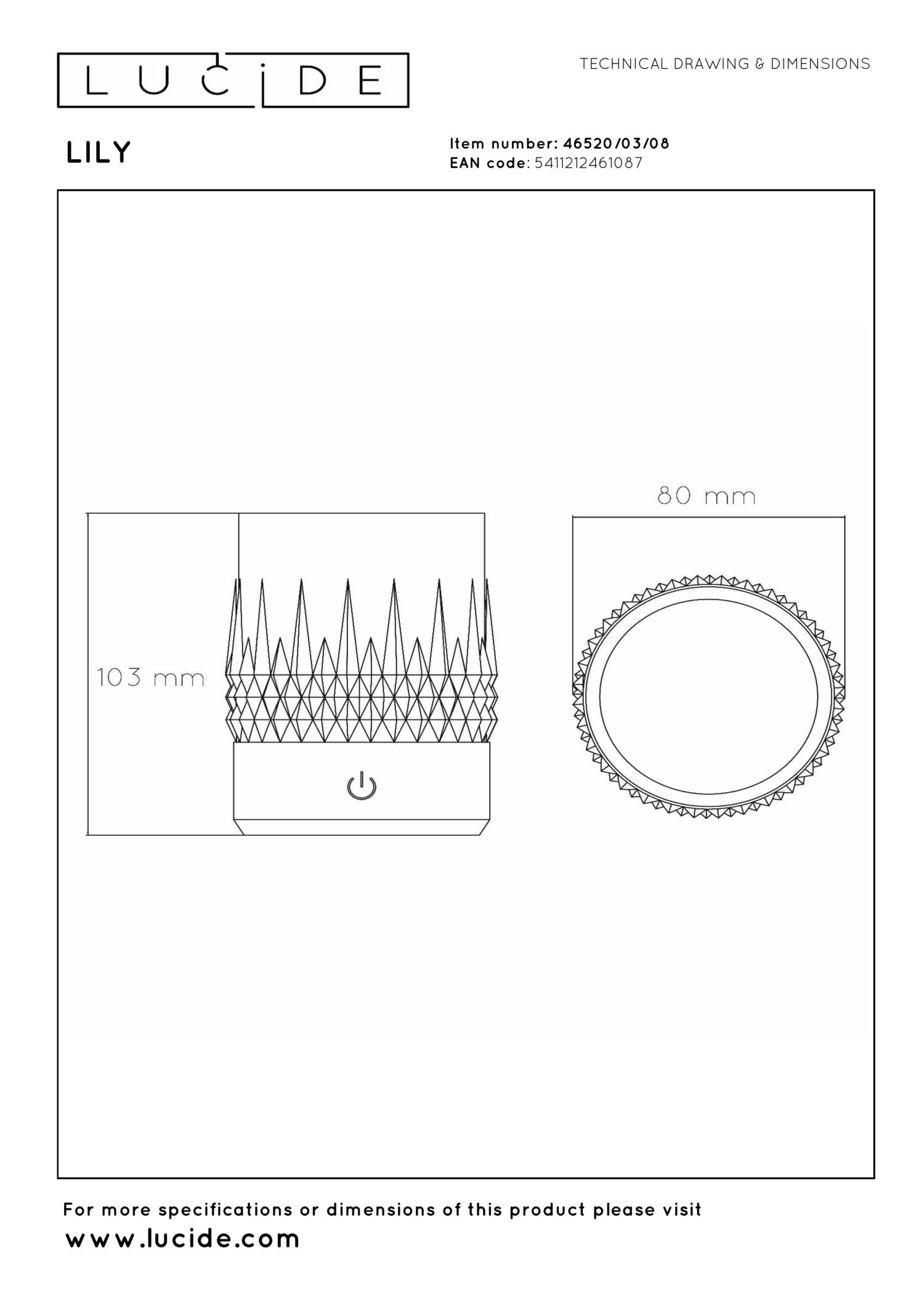 Lili Table Lamp - Matt Gold/Clear Glass