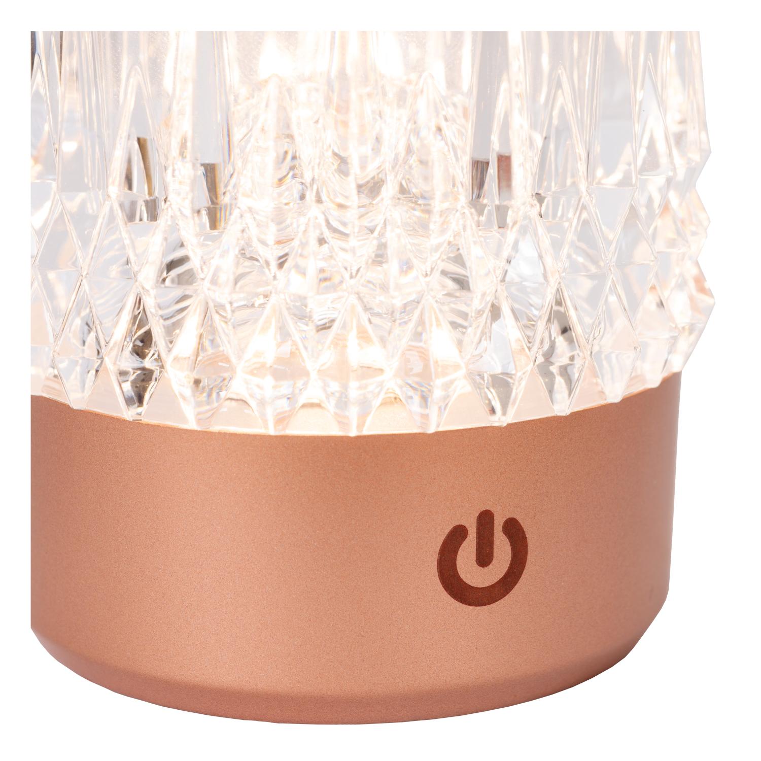 Lili Table Lamp - Matt Gold/Clear Glass