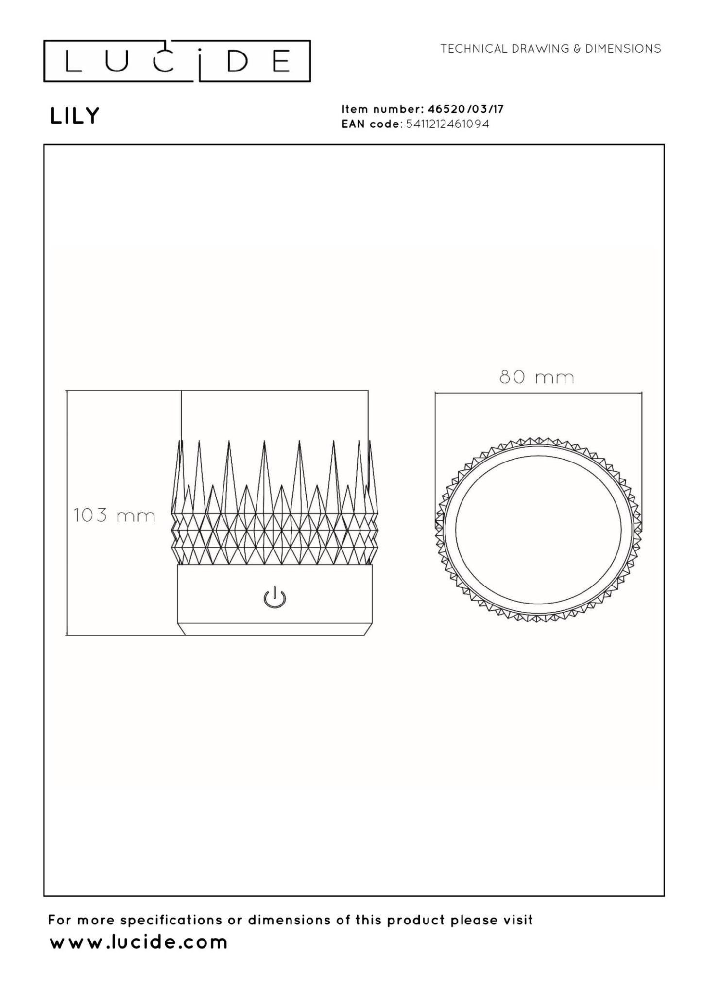 Lili Table Lamp - Matt Gold/Clear Glass