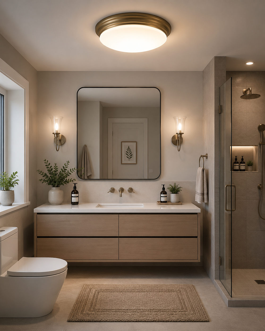 Brompton Flush Ceiling Light