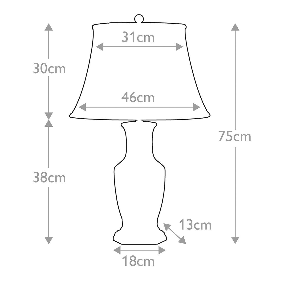 Blue Hex Table Lamp