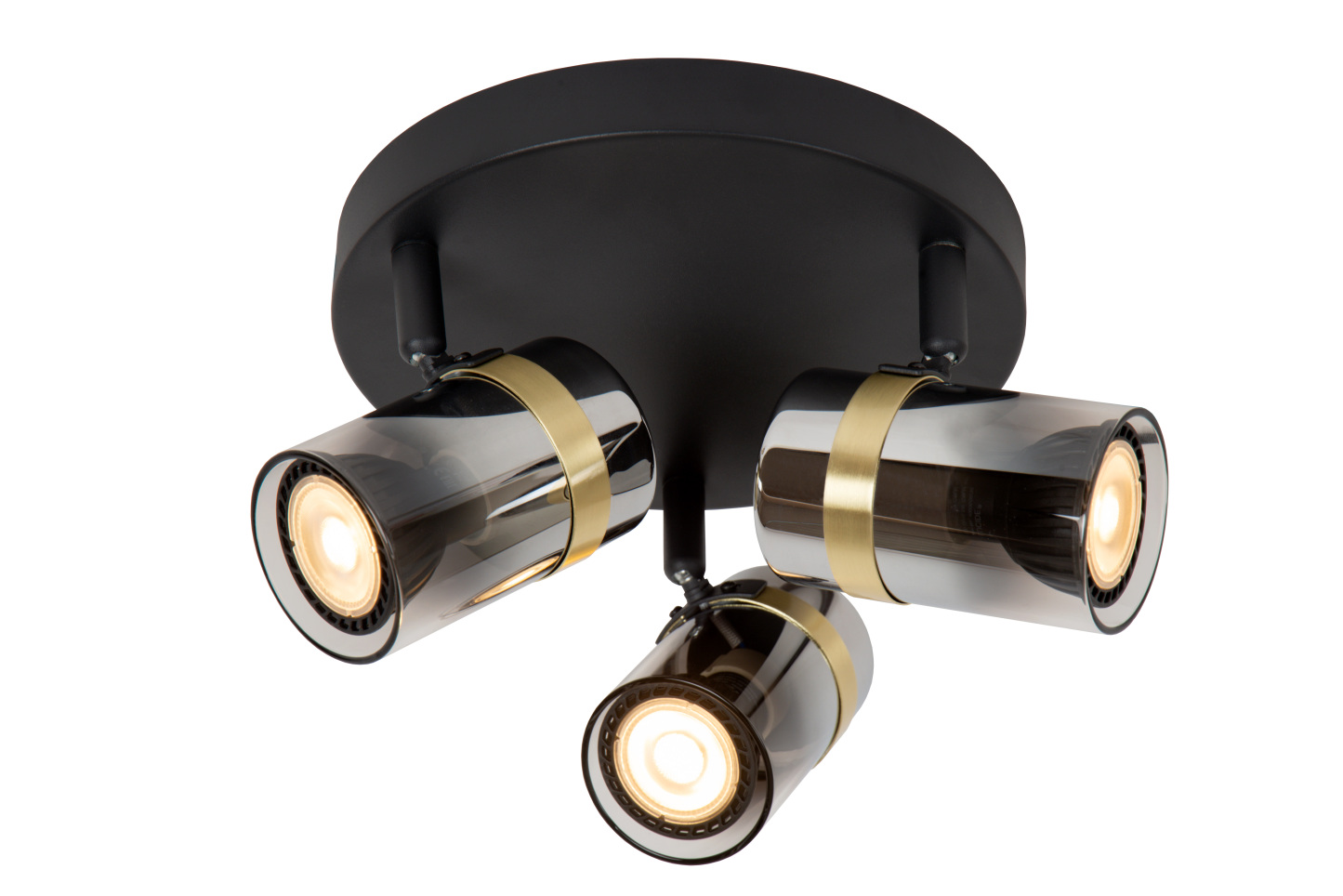 Upton Ceiling Lights - Matt Black/Smoked Grey