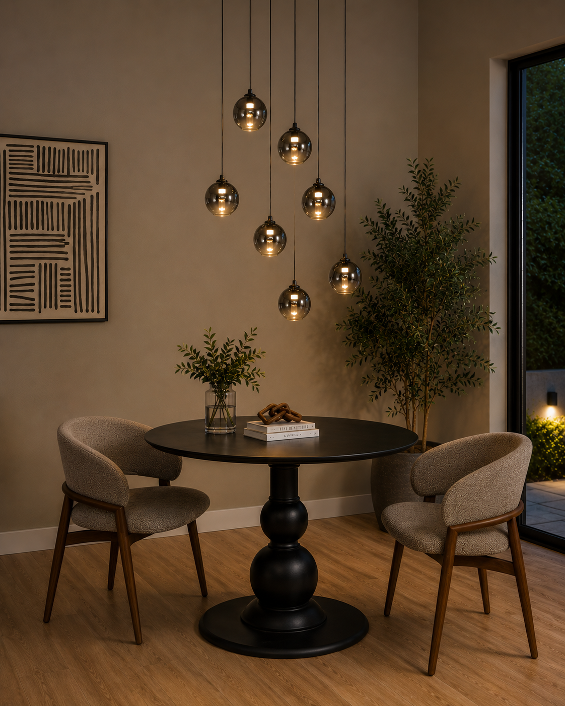 Tamino Ceiling Multi Pendant Light - Circular 7 Drop