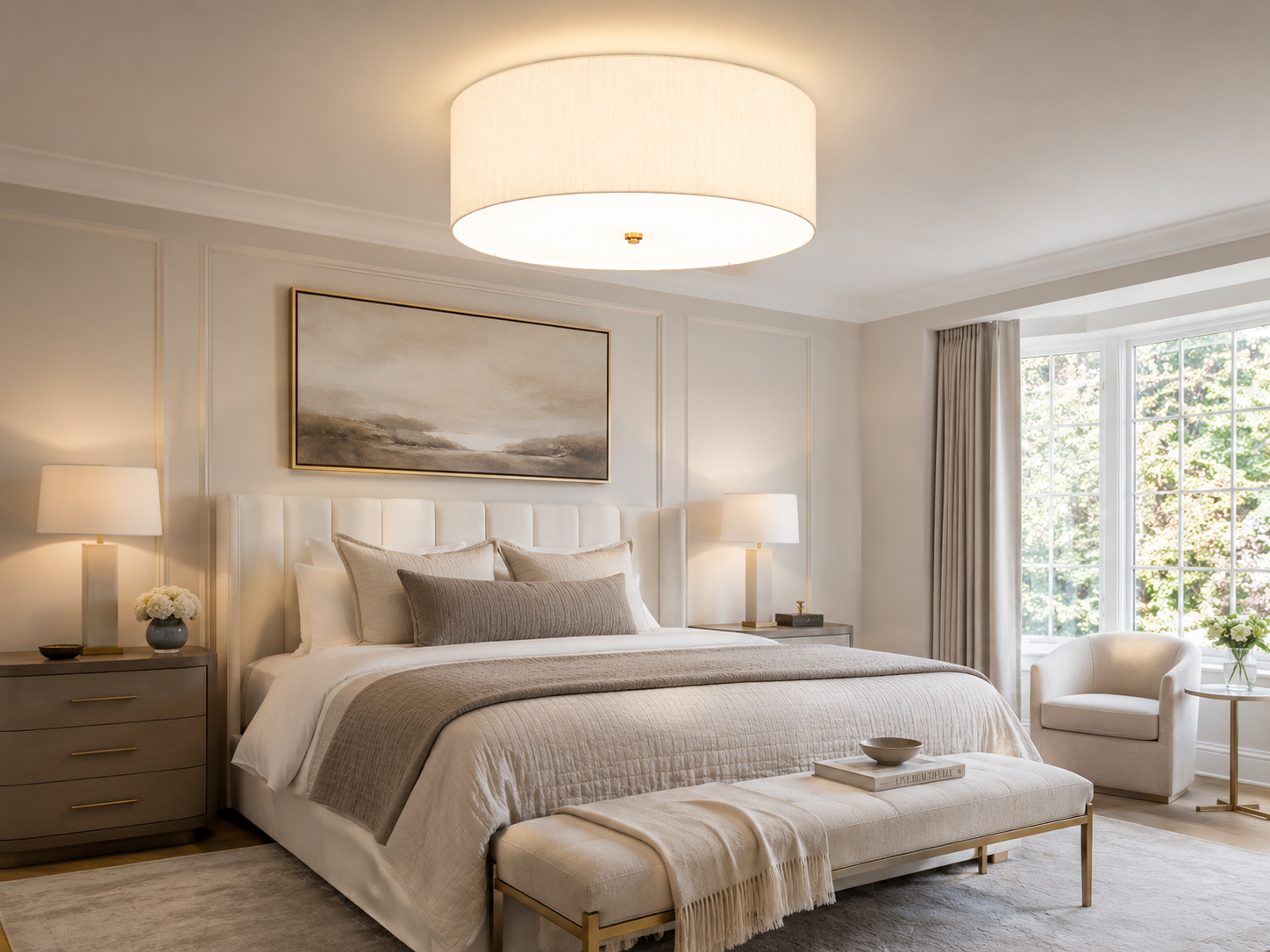 Fletcher Flush Flush Ceiling Light - 26 inch