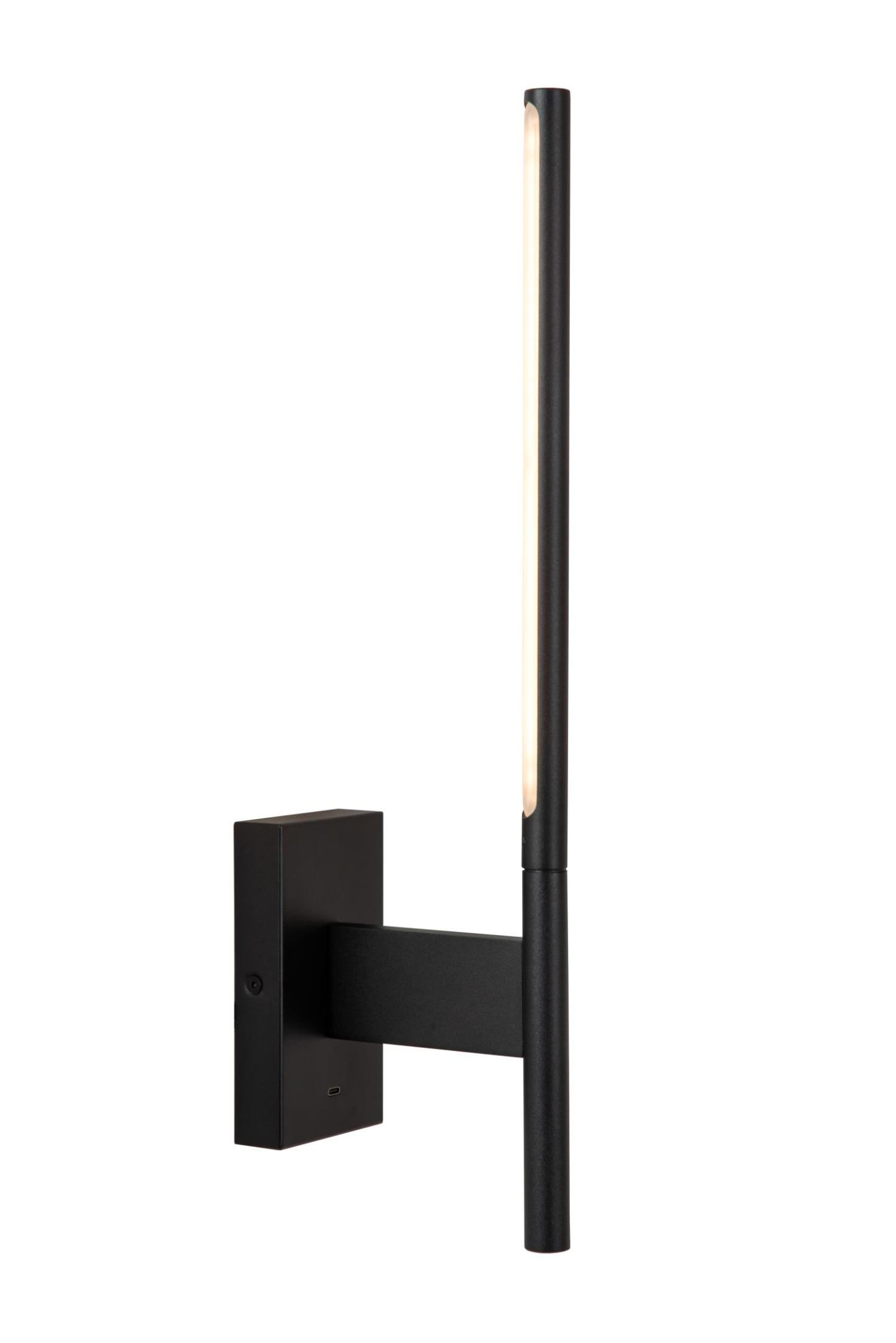 Finan Wall Lights - Matt Black/Opal